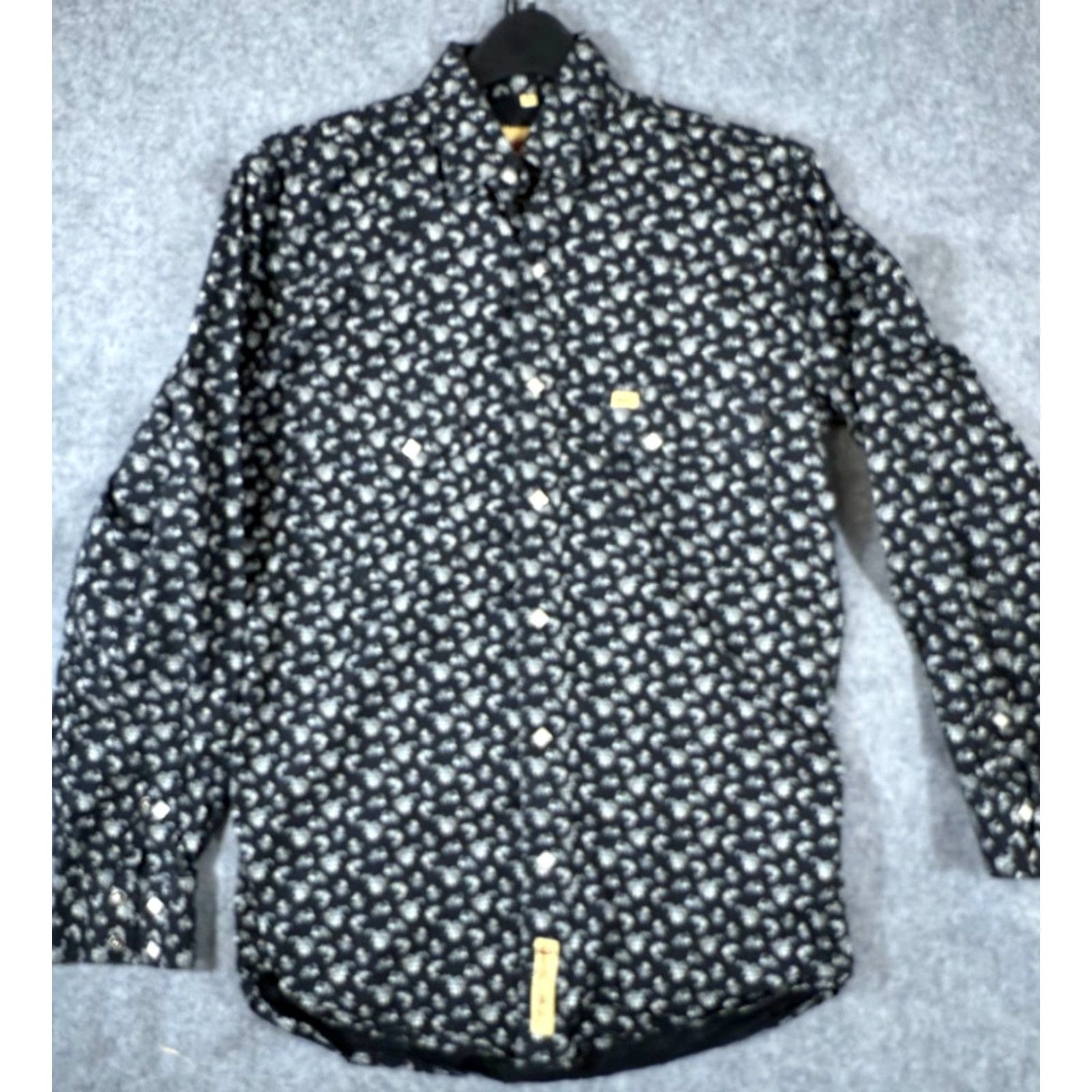 Vintage Larry Mahan Cowboy Collection Shirt Mens S Black Floral Pearl Snap Long Sleeve Pockets Western Size US S / EU 44-46 / 1 - 3 Thumbnail