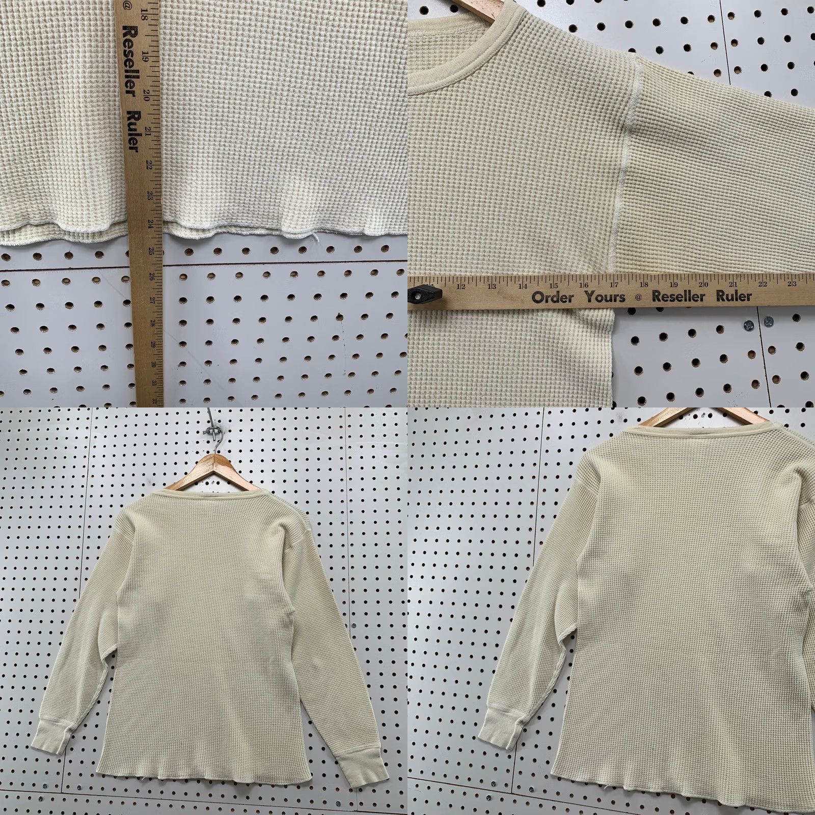 Vintage Northwest Territory Thermal Shirt Mens XL Beige Long Sleeve Waffle Knit Made USA Size US XL / EU 56 / 4 - 8 Thumbnail