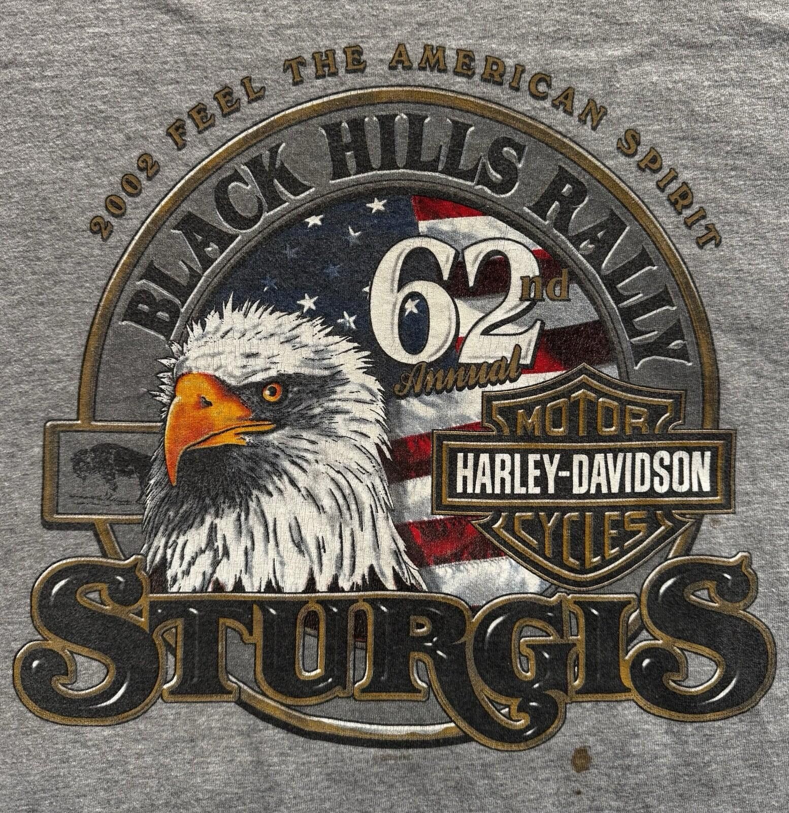 Harley Davidson Vintage Y2K Harley-Davidson Black Hills Rally Sturgis 2002 Size ONE SIZE - 3 Thumbnail