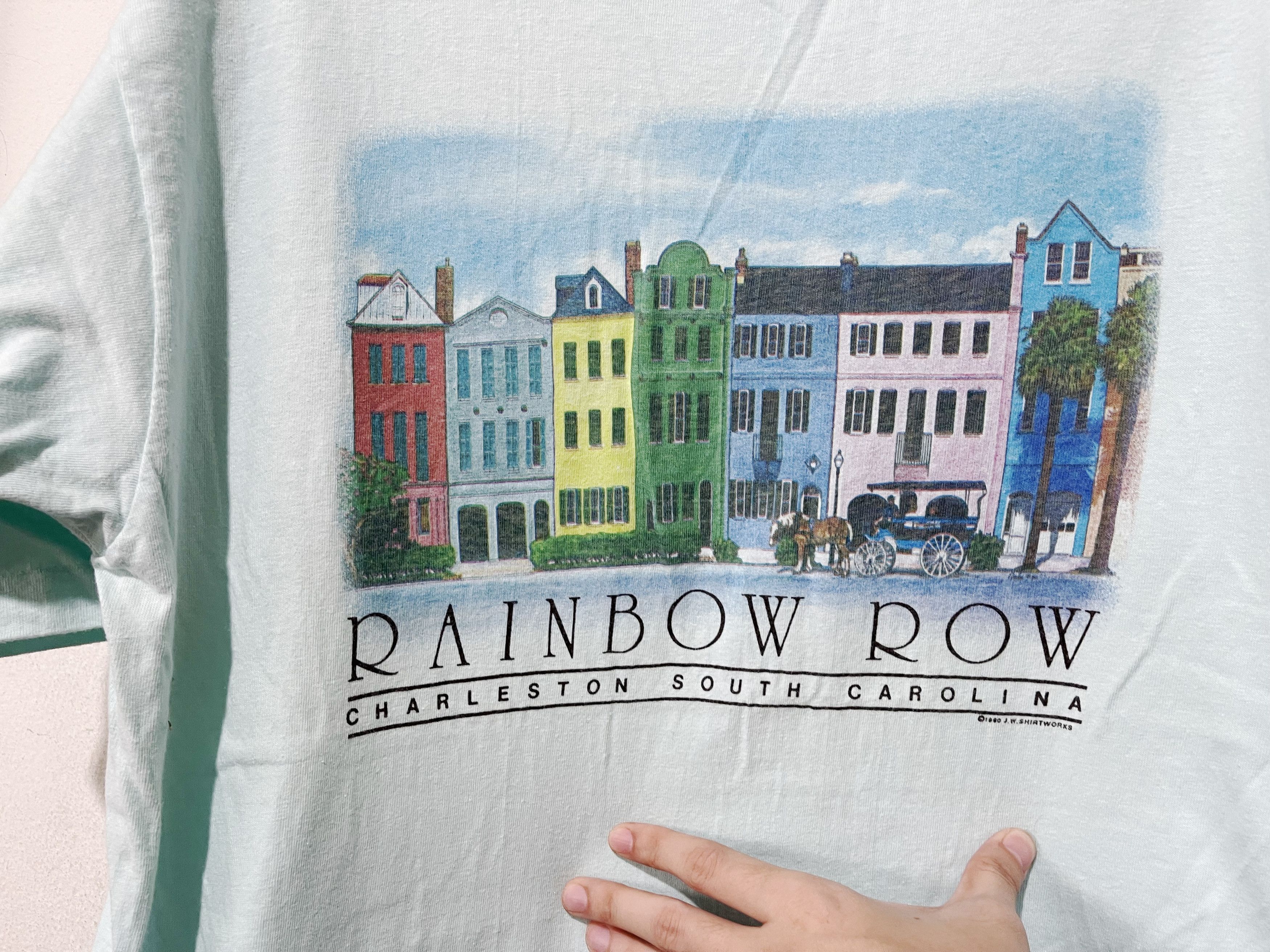Vintage Vintage 90s Rainbow Row Charleston Shirt Size US L / EU 52-54 / 3 - 2 Thumbnail