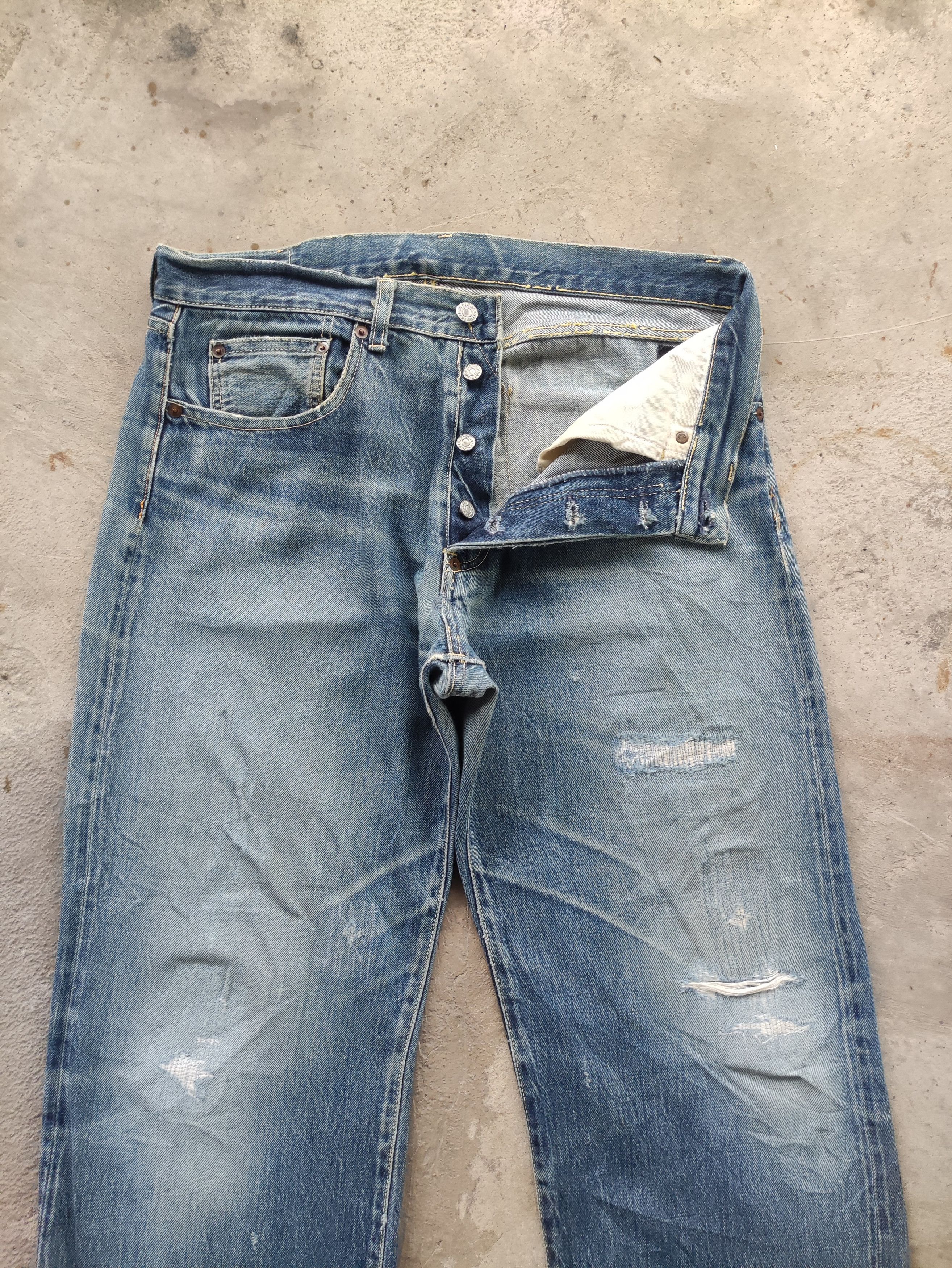 Studio D'Artisan Vintage Studio D Artisan Button Baggy Selvedge Distressed Size US 34 / EU 50 - 4 Thumbnail