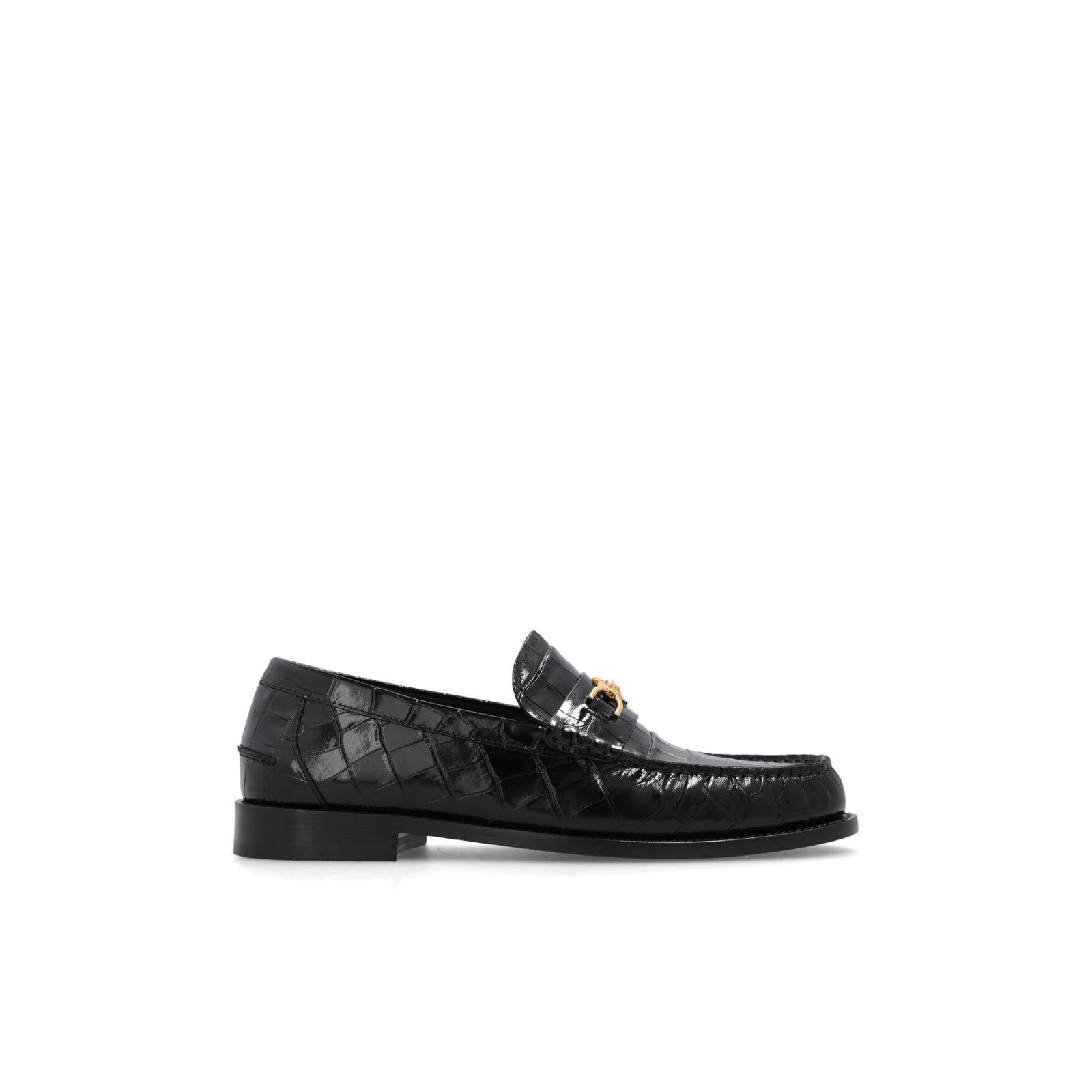 Versace VERSACE Black Leather Loafers New And Authentic (Men's size: Size US 9.5 / EU 42-43 - 1 Thumbnail