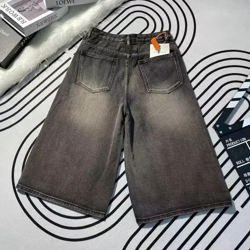 Japanese Brand Black distressed washed oversize denim shorts Size US 32 / EU 48 - 2 Thumbnail
