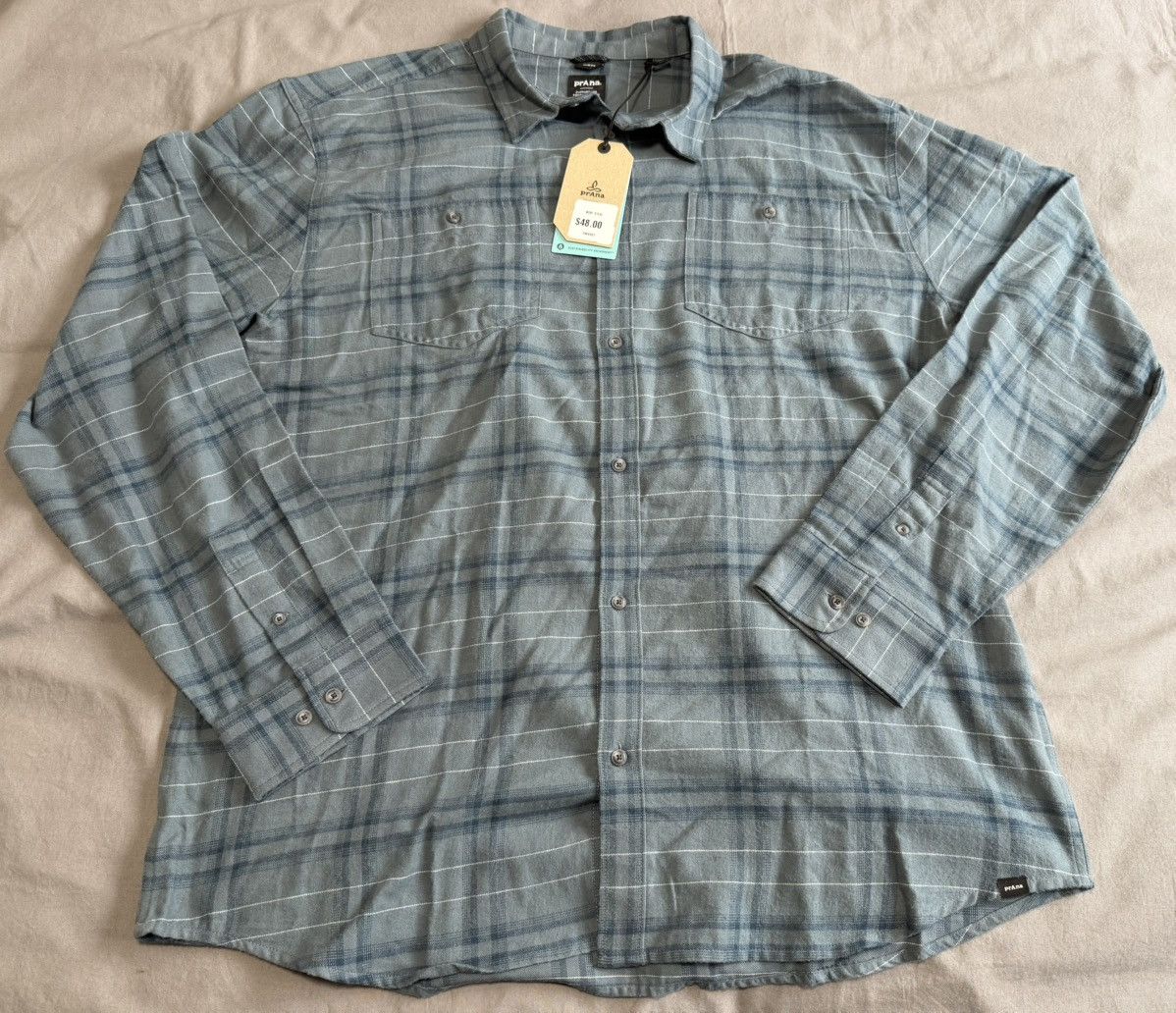 Prana PRANA Dolberg Flannel Shirt Button Down Long Sleeve New Size US XXL / EU 58 / 5 - 1 Thumbnail