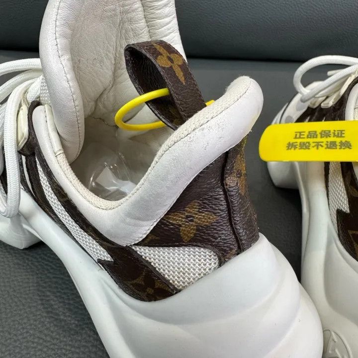 Louis Vuitton Louis Vuitton White Brown Casual Sneakers -2508 Size US 5.5 / EU 38 - 6 Thumbnail