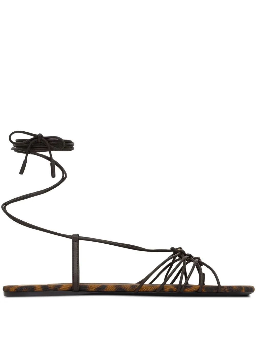 Saint Laurent Paris ANKLE STRAP BABYLONE FLAT SANDALS Size US 6 / IT 36 - 1 Thumbnail