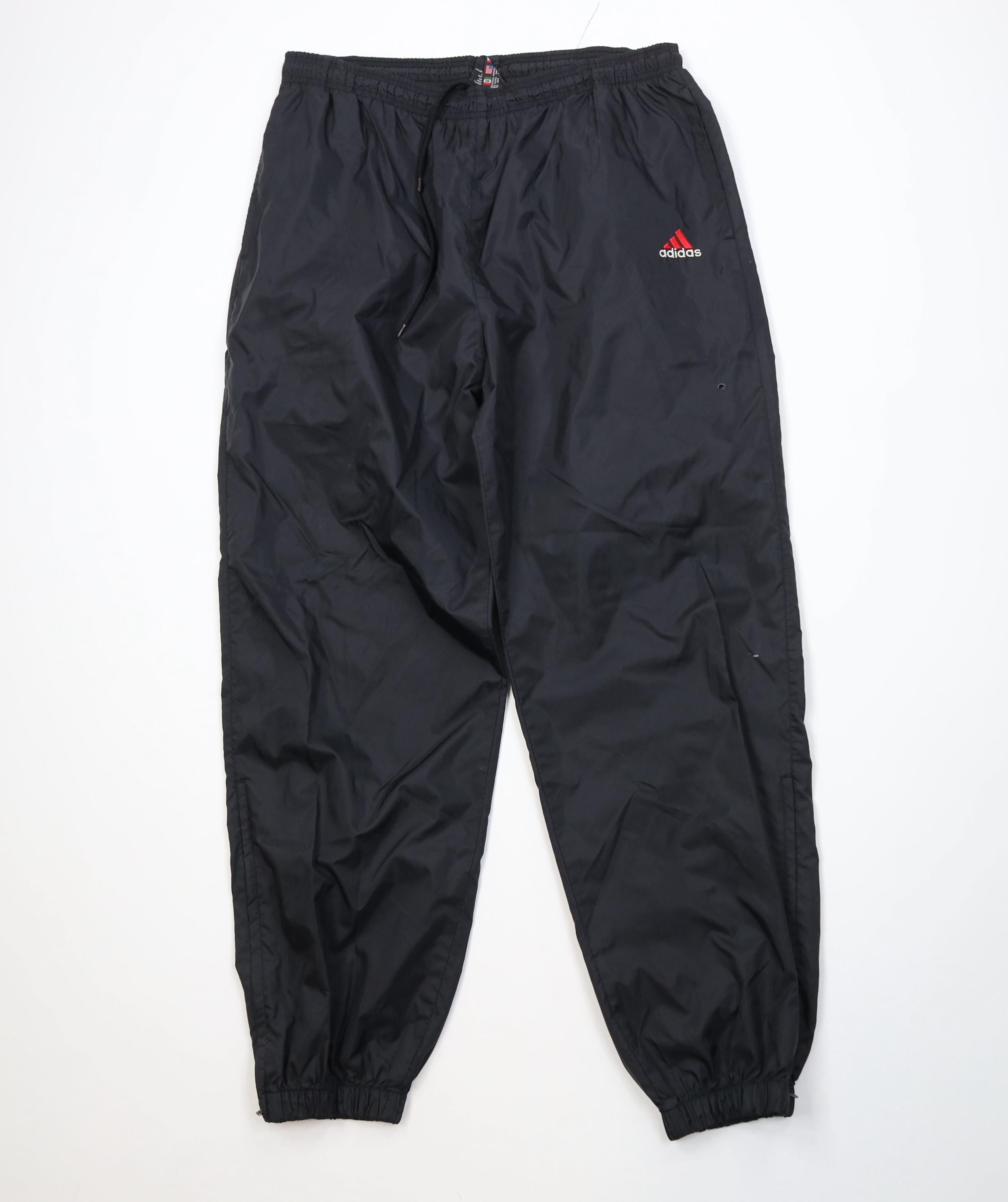 Adidas Vintage 90s Adidas Spell Out Windbreaker Joggers Pants Black Size US 38 / EU 54 - 1 Thumbnail