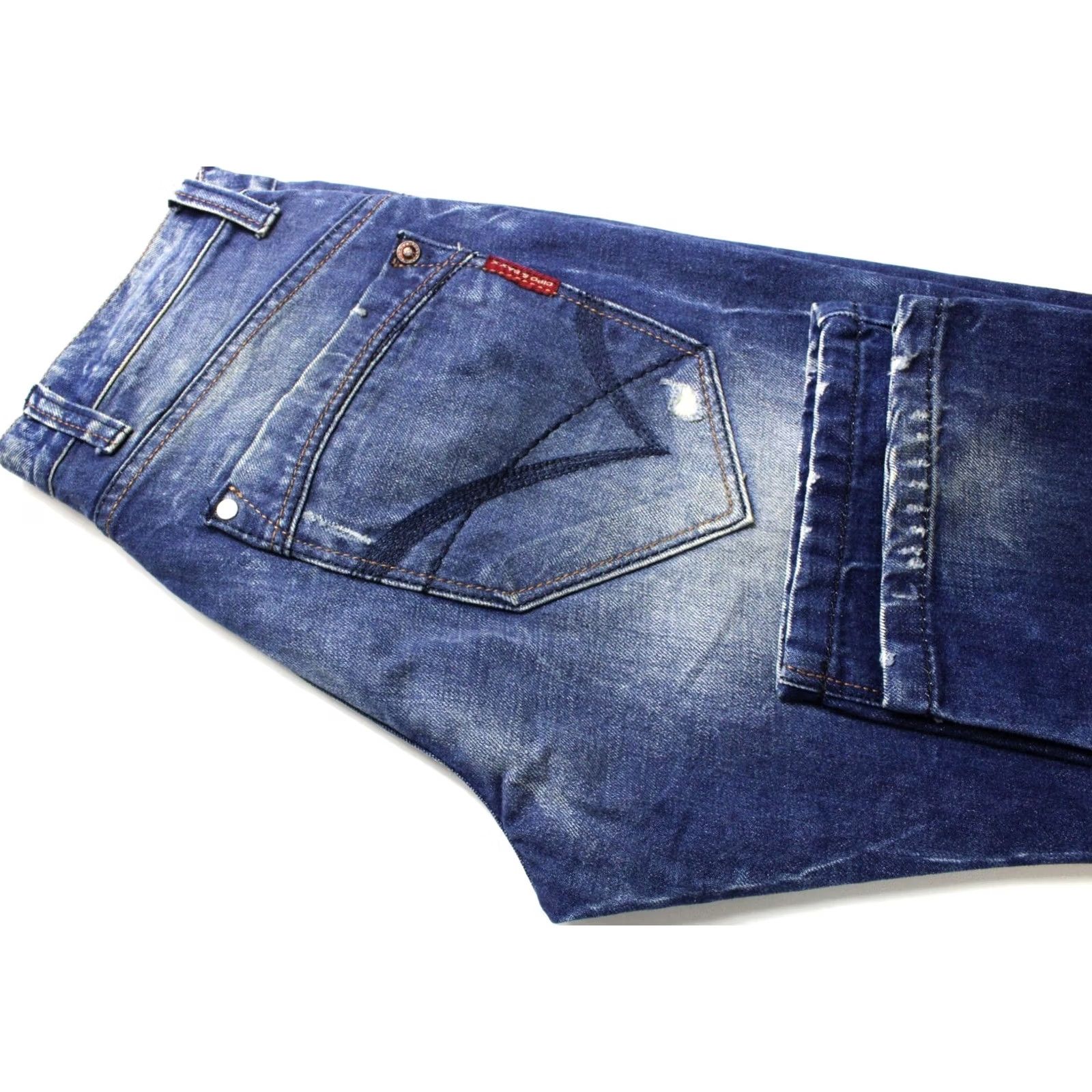 Denime Cipo & Baxx Jeans Mens Blue Regular Ripped Whiskers W29 L32 Size US 29 - 5 Thumbnail