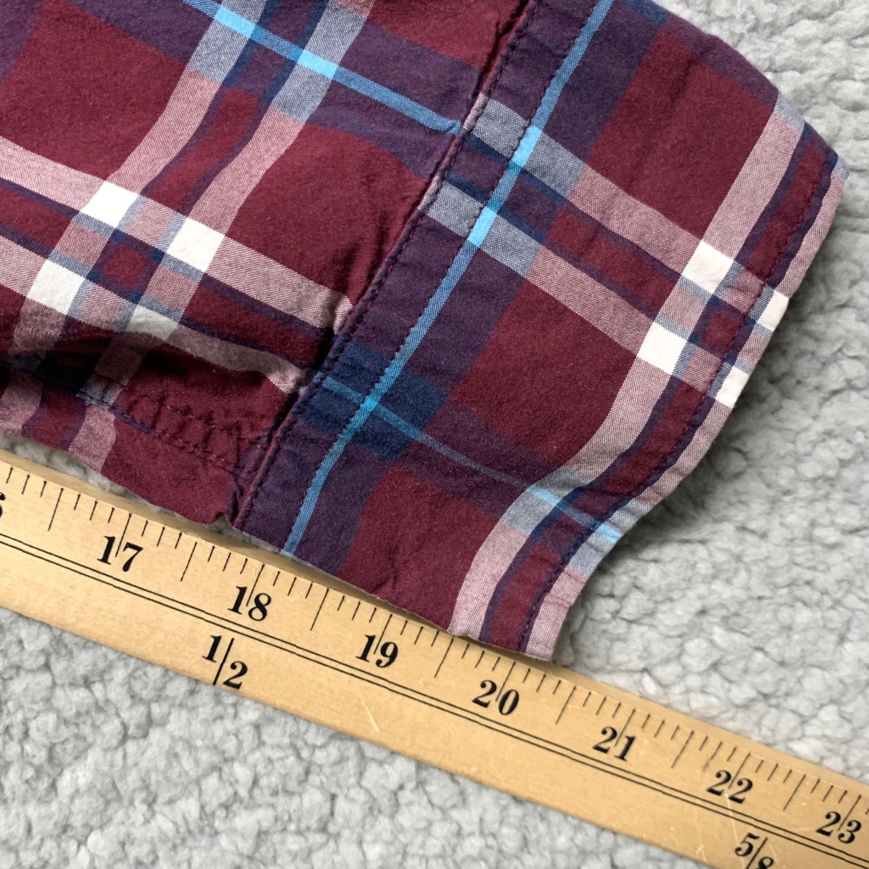 American Eagle Outfitters American Eagle Outfitters Shirt Men XLT Long Sleeve Button Red/White/Blue Plaid Mens Size US XL / EU 56 / 4 - 7 Thumbnail