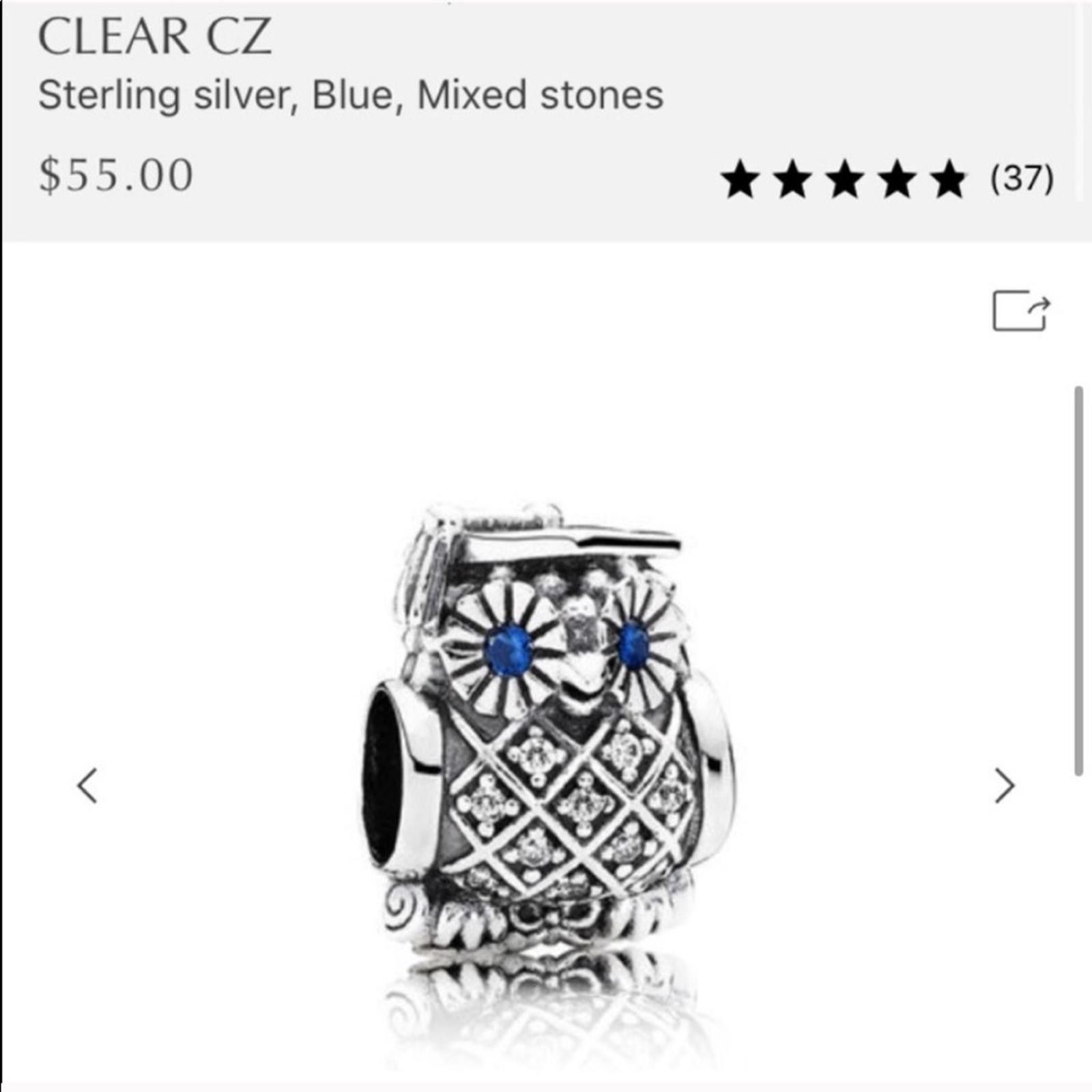 pandora Pandora Oxidized Bracelet with 7 Pandora Charms Size ONE SIZE - 6 Thumbnail
