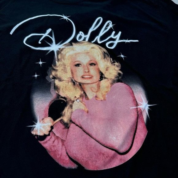 Band Tees × Vintage NEW GLAMOUR DOLLY GRAPHIC BLACK T-SHIRT SZ XL Size US XL / EU 56 / 4 - 3 Thumbnail