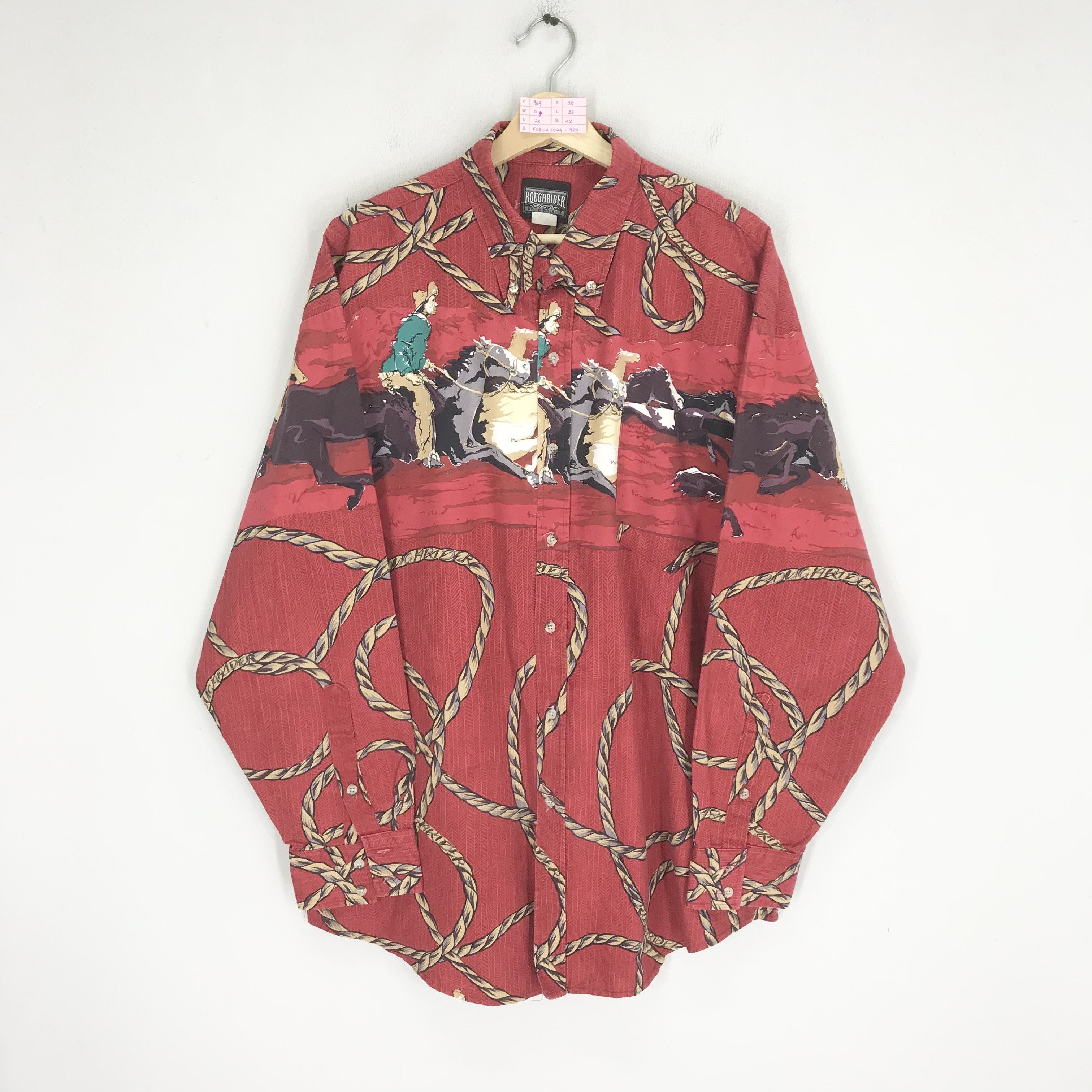 Vintage Vintage 90s Roughrider American Cowboys Flannel Shirt Oxford Size US XL / EU 56 / 4 - 1 Thumbnail