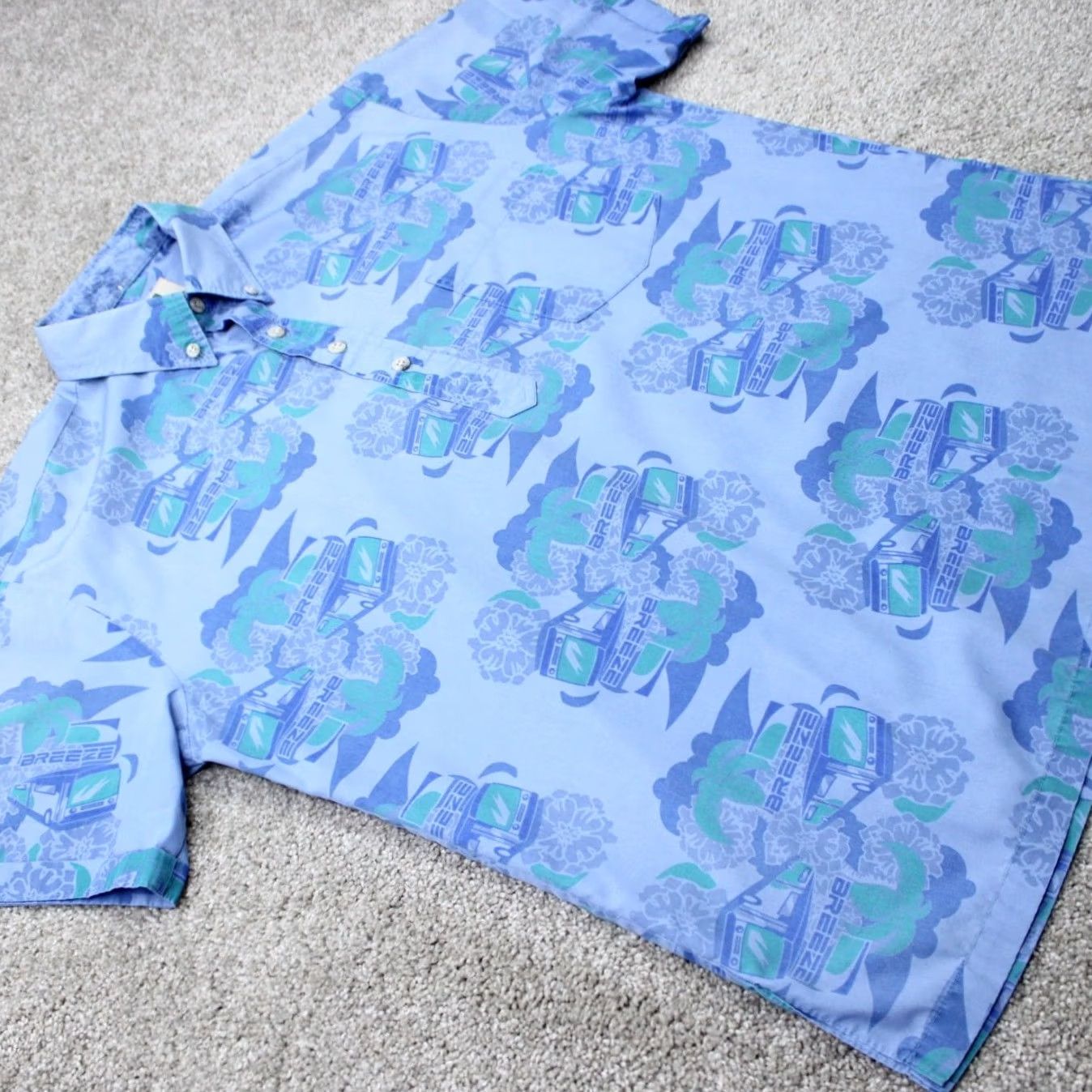 Tori Richard Tori Richard Polo Shirt Mens Medium Blue Breeze Cotton/Poly S/S Pullover Shirt Size US M / EU 48-50 / 2 - 6 Thumbnail