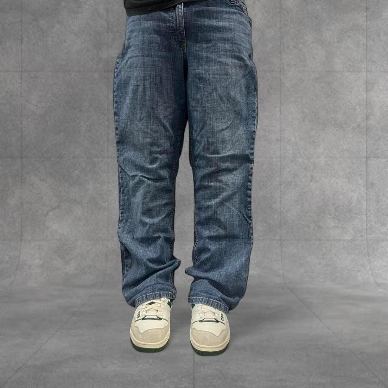 Vintage Crazy Vintage Y2K/2000s Wide Leg Blue Dark Wash Denim Jeans Size US 36 / EU 52 - 1 Thumbnail