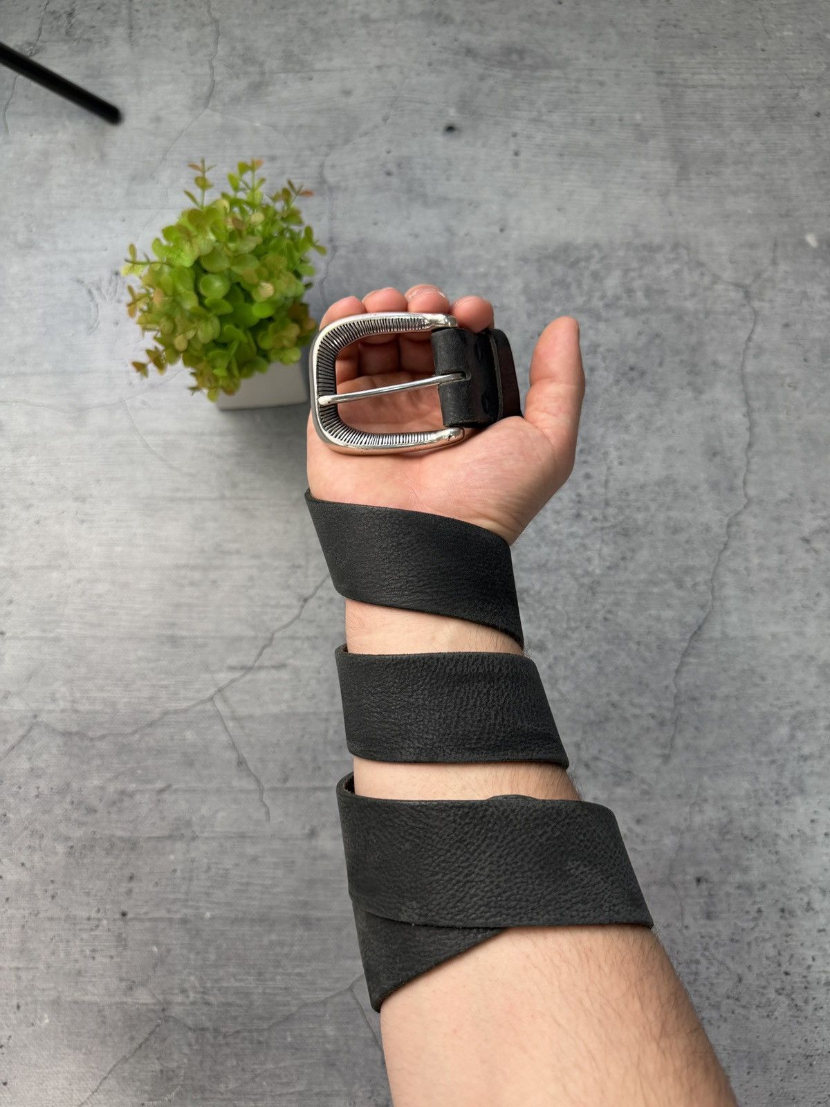 If Six Was Nine Y2k Belt Leather avant garde belt Size ONE SIZE - 1 Thumbnail