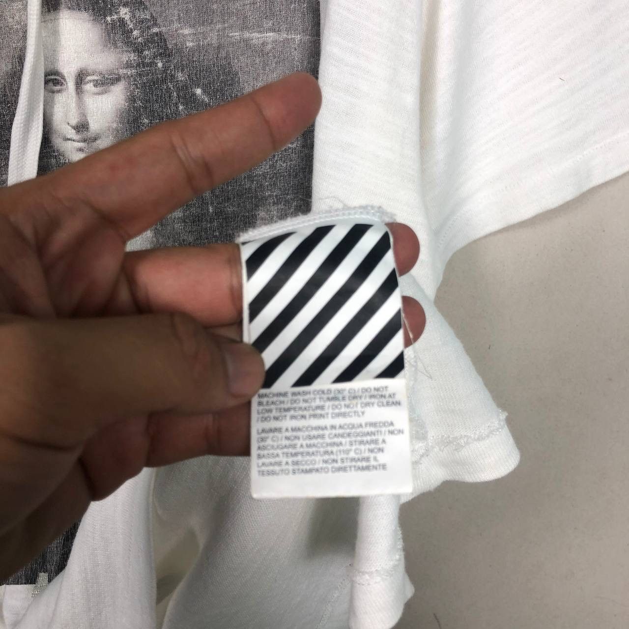 Off-White Off-White Virgil Abloh Mona Lisa Tee Shirt White Size US M / EU 48-50 / 2 - 8 Thumbnail