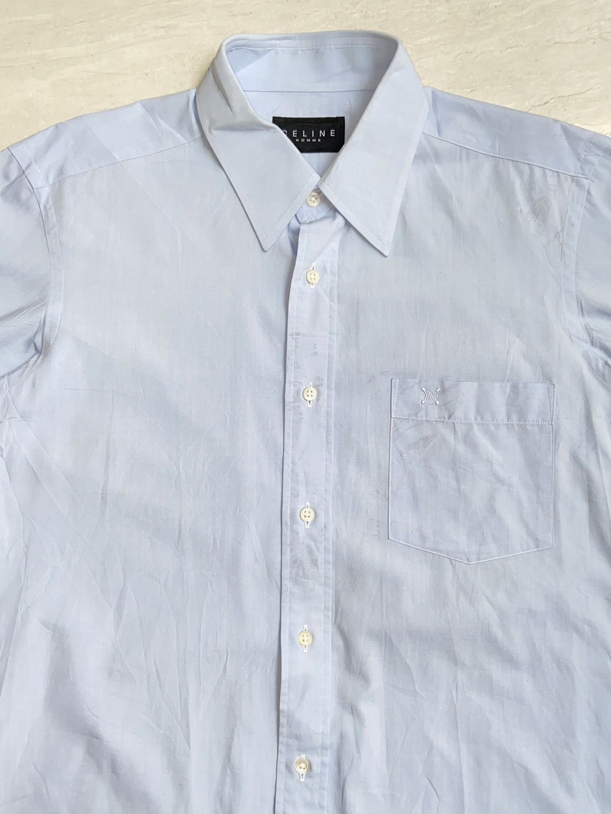 Celine CELINE HOMME Blue Shirt Size US S / EU 44-46 / 1 - 4 Thumbnail
