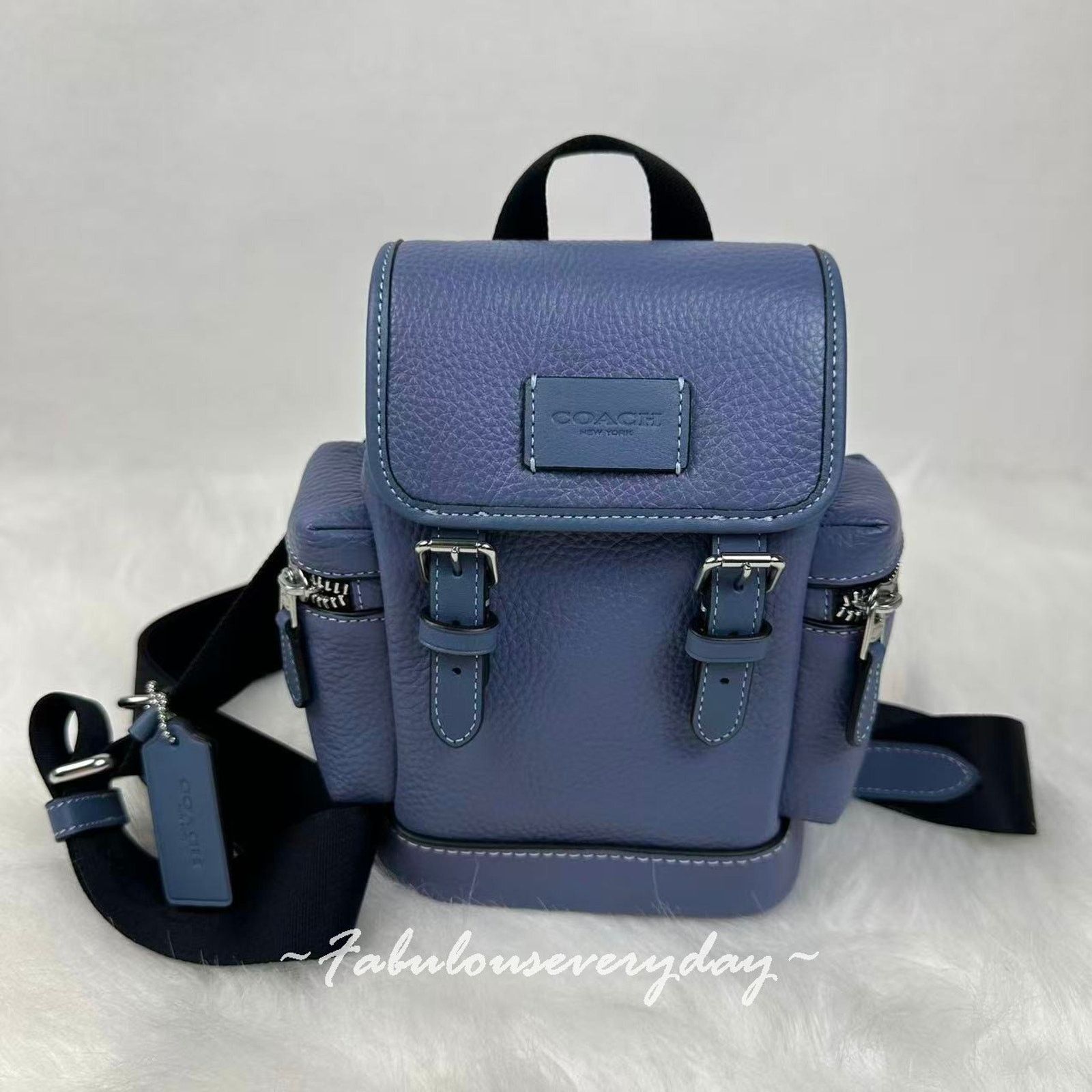 Coach Coach Men Sprint Sling Pack Leather/Black Copper/Light Denim Size ONE SIZE - 1 Thumbnail