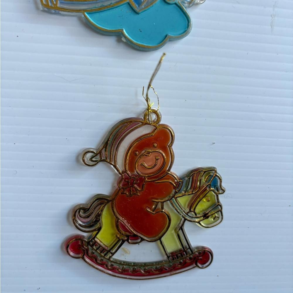 Designer Vintage Christmas Plastic Stained Glass Ornament (Set of 10) Size ONE SIZE - 2 Thumbnail