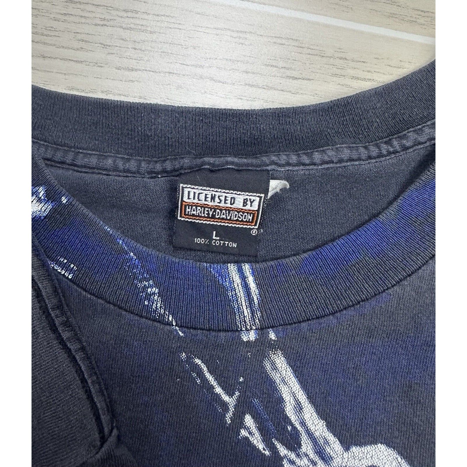 Harley Davidson × Vintage Vintage 1996 Harley Davidson AOP Shirt Size US L / EU 52-54 / 3 - 5 Thumbnail