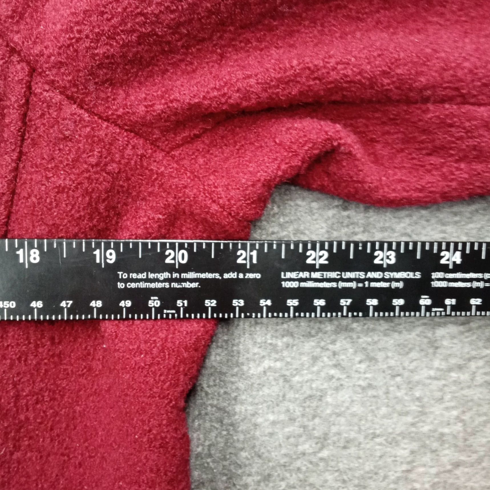 Vintage VINTAGE L.L. Bean Pea Coat Women Petite Large Wool Red 90s Classic Bellandi Boiled Wool Size L / US 10 / IT 46 - 3 Thumbnail