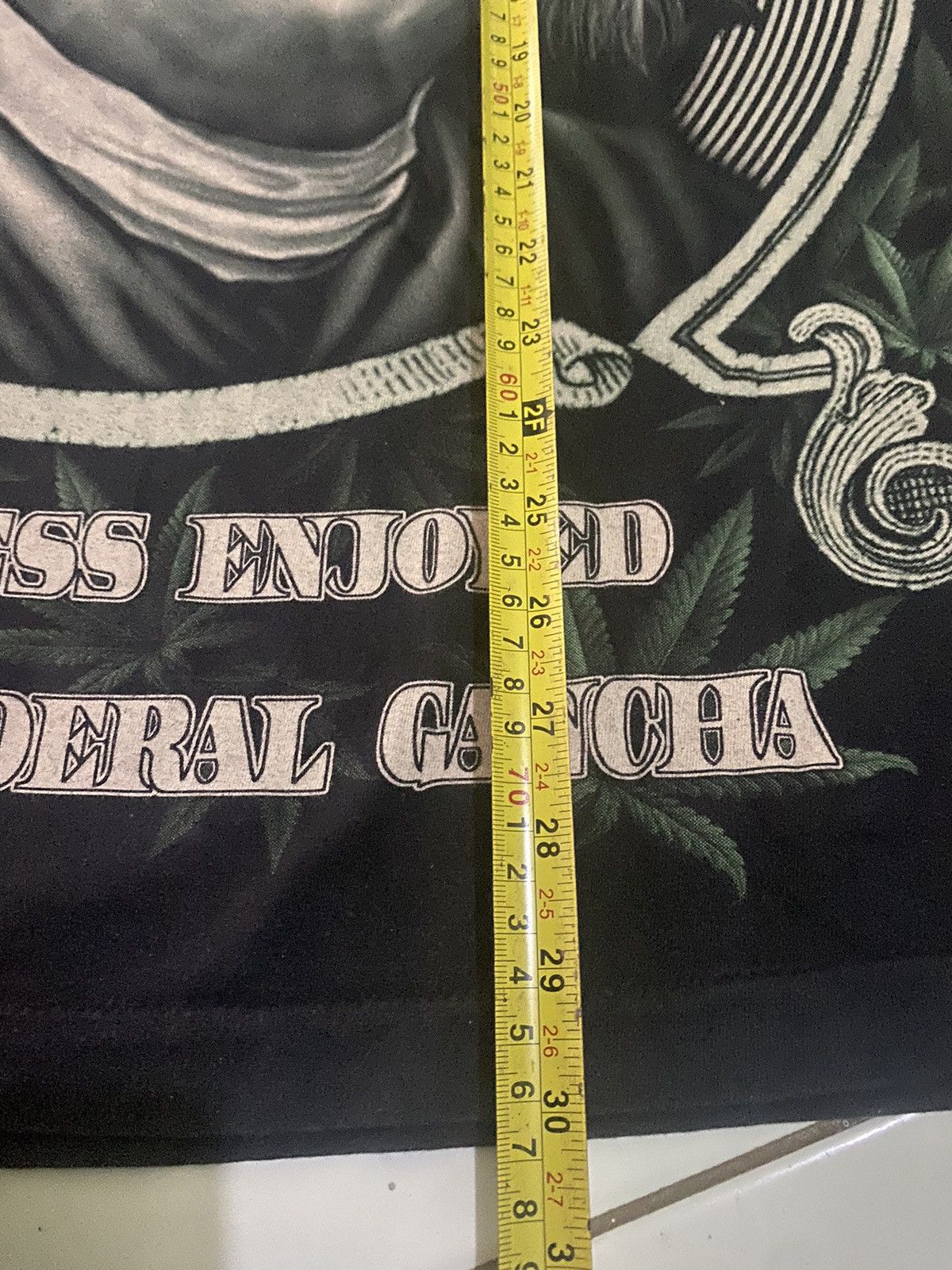 Rap Tees Vintage Benjamin Franklin Money AOP Weed Parody Size US XL / EU 56 / 4 - 8 Thumbnail