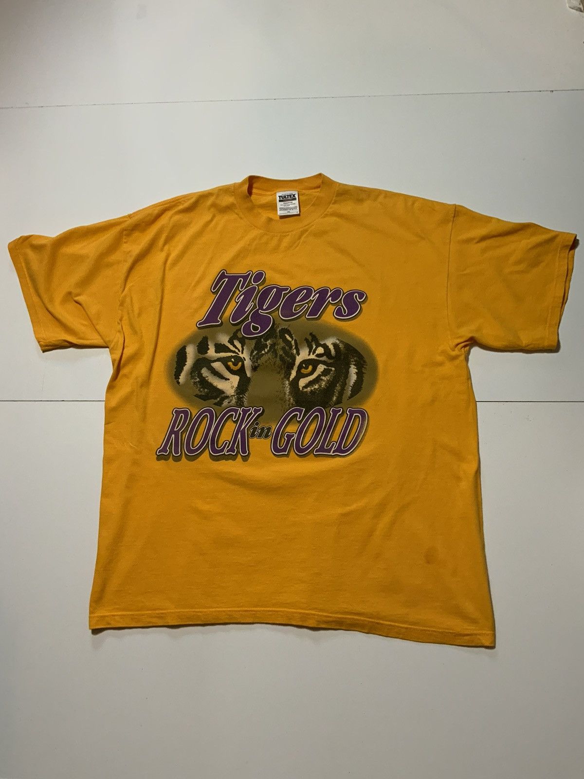 NCAA × Tultex × Vintage Vintage 90s Tultex LSU Tigers Louisiana State Rock T-Shirt Size US XXL / EU 58 / 5 - 2 Thumbnail