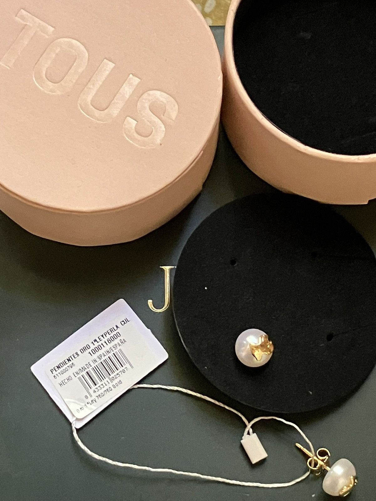 TOUS 18k yellow gold pearl earrings with tag Size ONE SIZE - 7 Thumbnail
