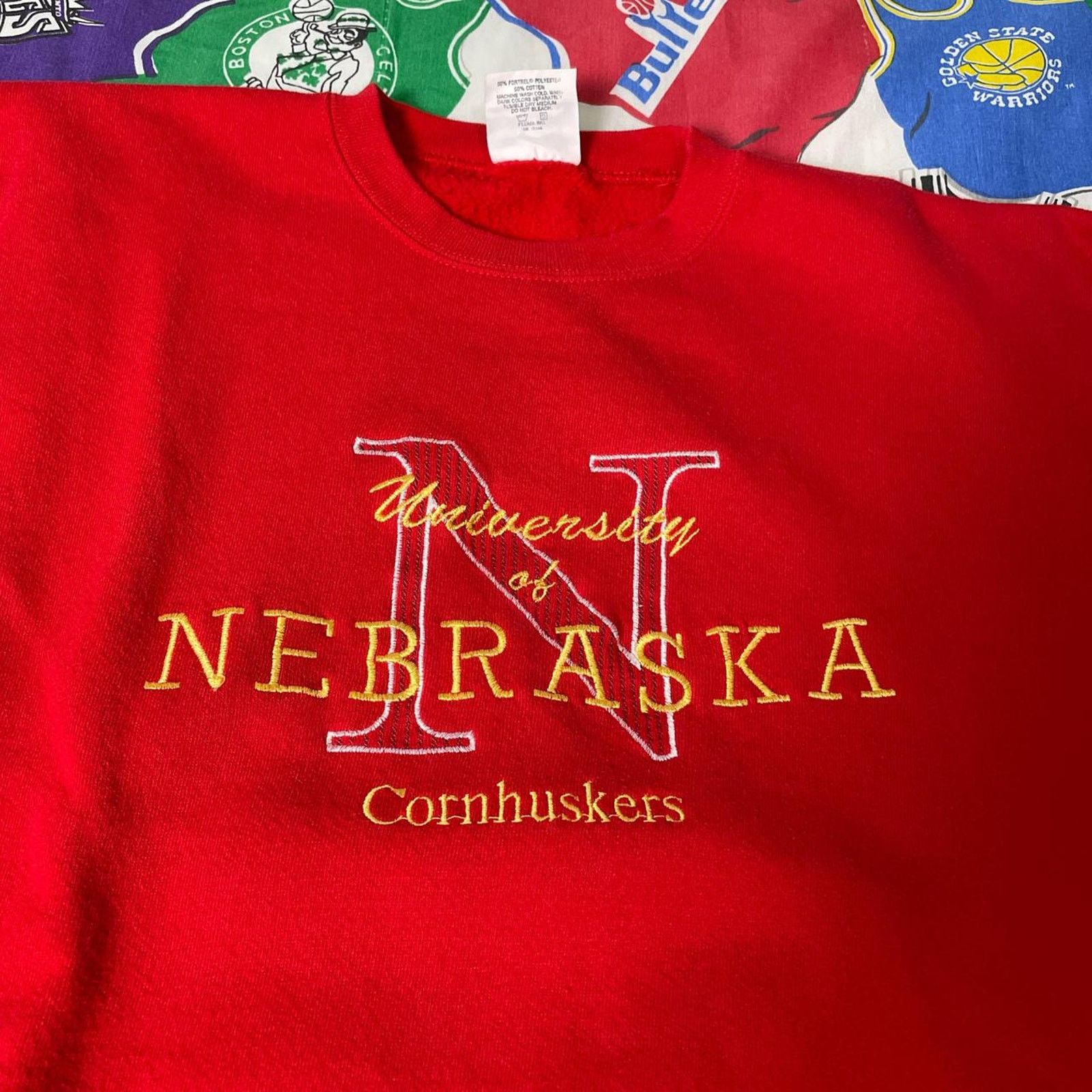 NCAA VTG 90s NCAA Nebraska Cornhuskers Huskers Football Crewneck Size US L / EU 52-54 / 3 - 3 Thumbnail
