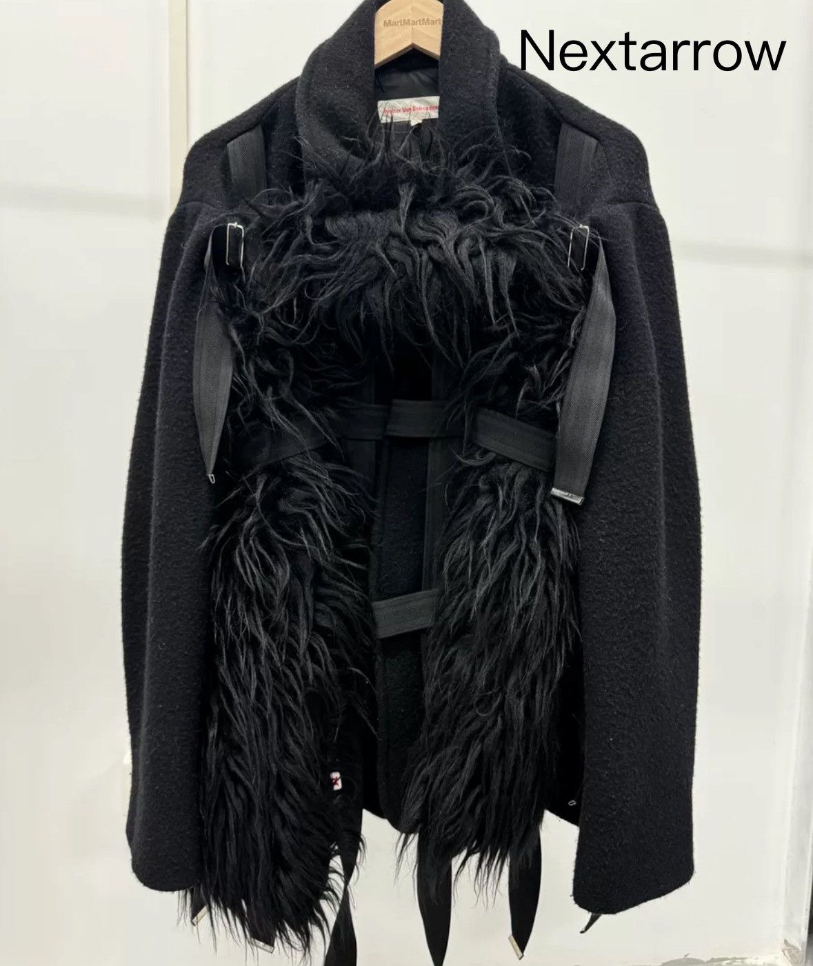 Walter Van Beirendonck Walter Van Beirendonck 19FW fashion fur strap wool jacket Size US M / EU 48-50 / 2 - 1 Thumbnail