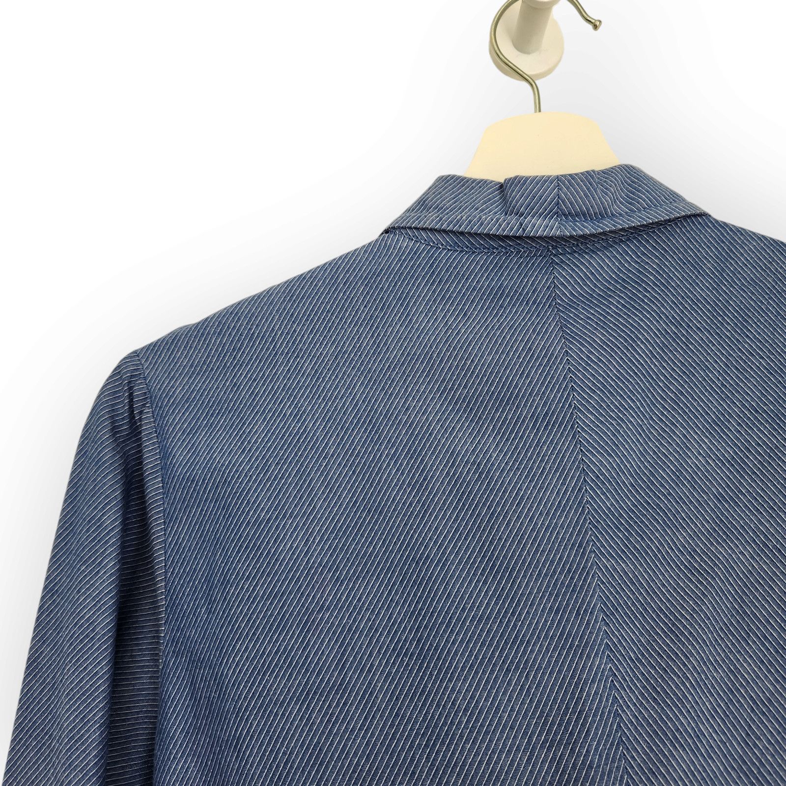 Express Vintage 90s Express Blue Pinstripe OfficeButton Down Shirt S Size S / US 4 / IT 40 - 6 Thumbnail