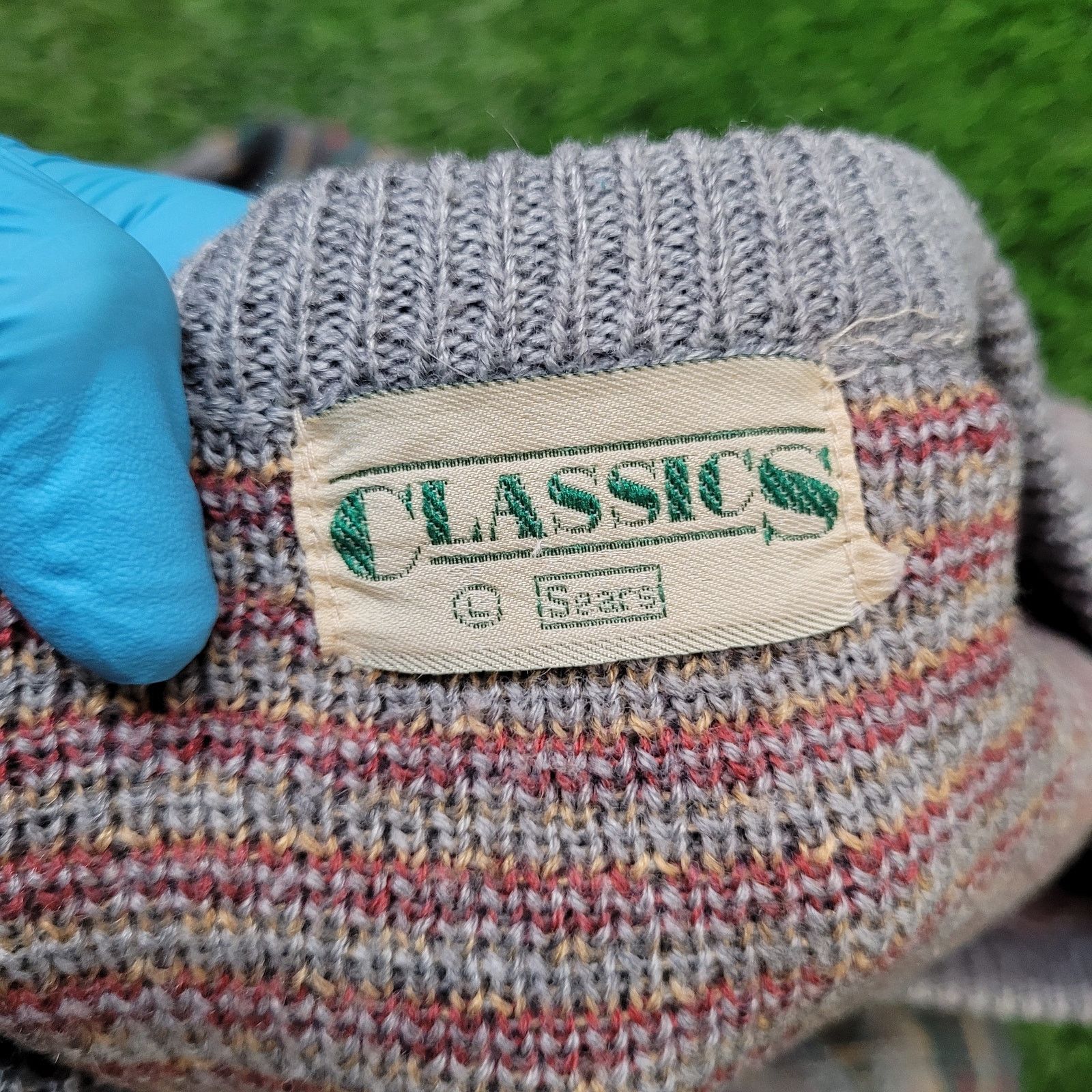 Sears VTG 80s Sears Boxy Crop Fair Isle Sweater Tapered Hem Large Size US L / EU 52-54 / 3 - 5 Thumbnail