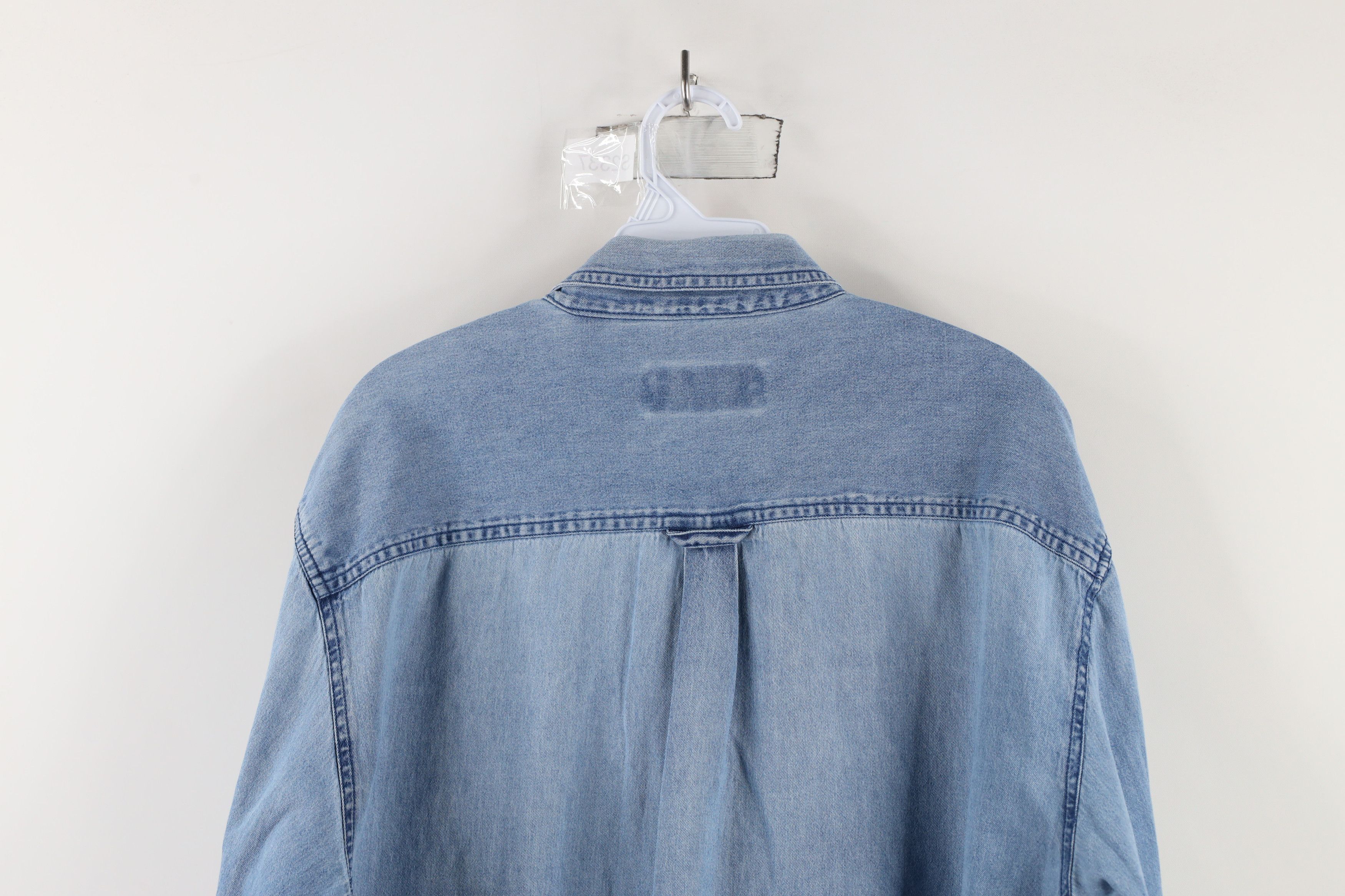 Vintage Vintage 90s Streetwear Denim Jean Button Down Shirt Blue Size US XL / EU 56 / 4 - 12 Thumbnail