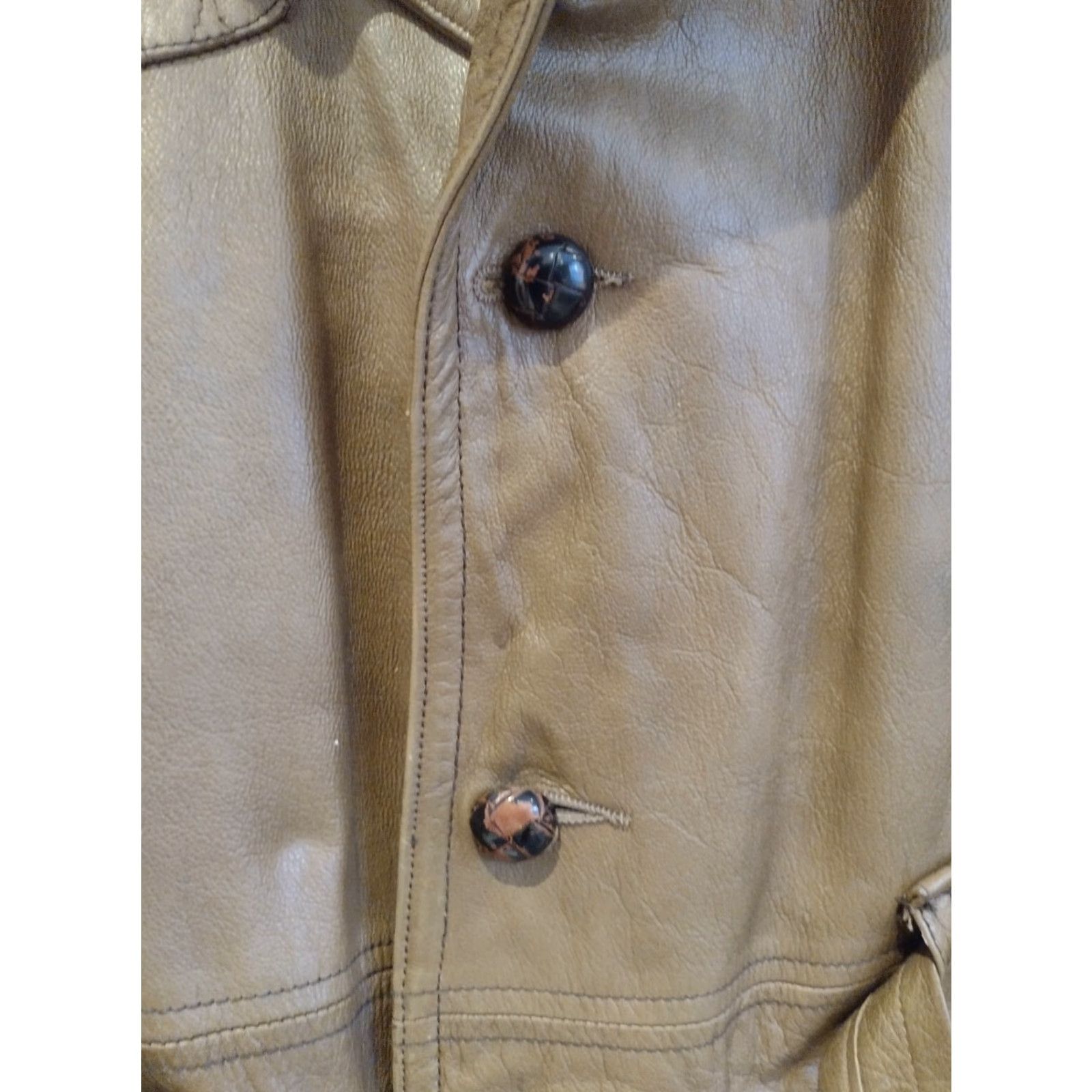 Vintage VINTAGE Wickfield Sportswear Leather Jacket Men 42 Brown Goatskin 70s Cowboy Casual Size US XS / EU 42 / 0 - 7 Thumbnail