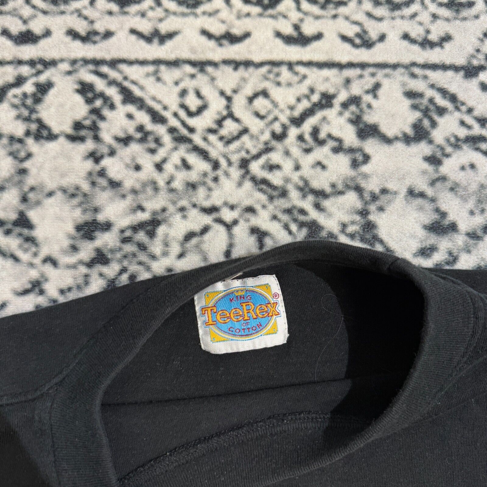Vintage Black Cotton T-Shirt Size L Christina Matilda Art Sweden Size US L / EU 52-54 / 3 - 8 Thumbnail