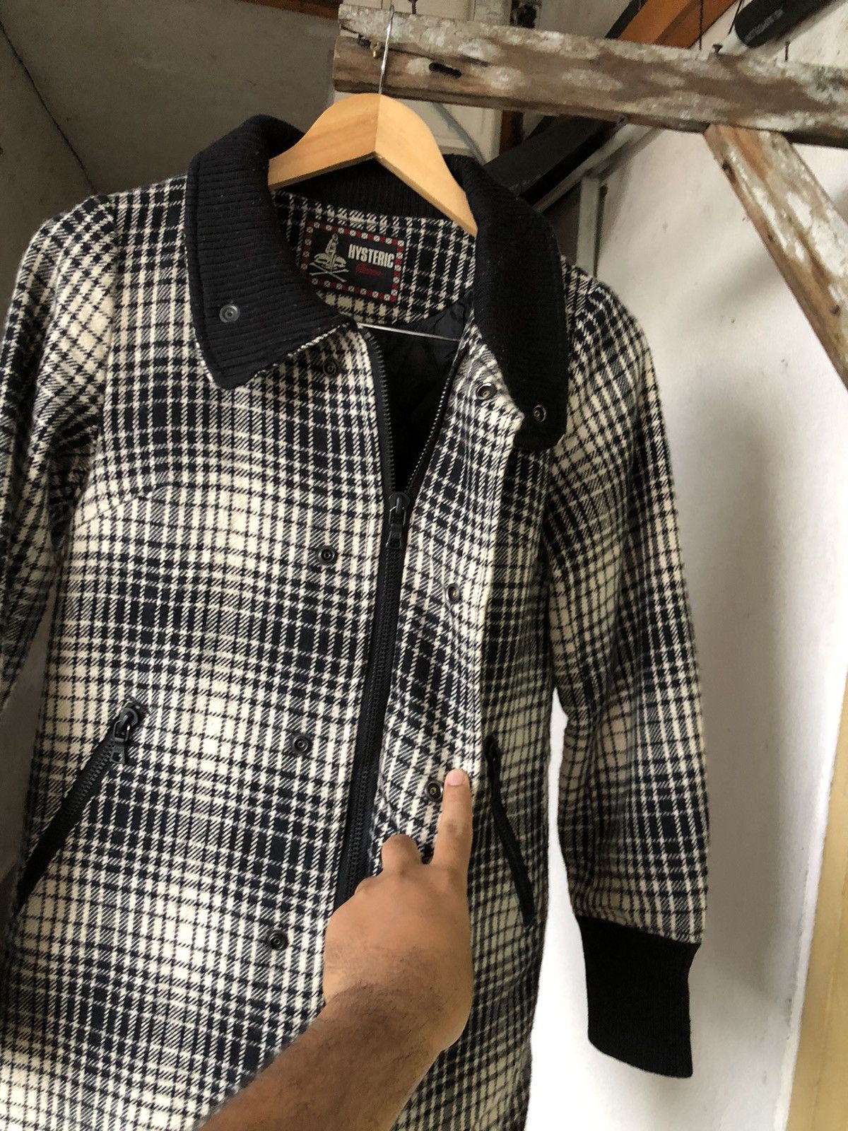 Hysteric Glamour Hysteric Glamour Ginham Wool Coat Jacket Size ONE SIZE - 13 Thumbnail