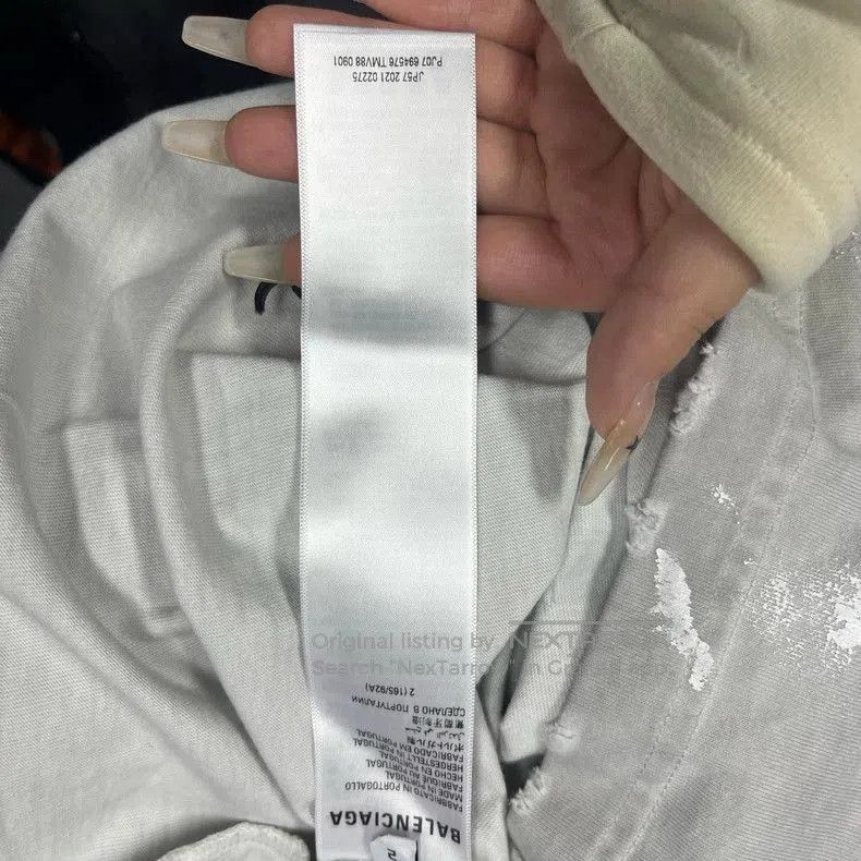 Balenciaga Balenciaga Gray Lightning Logo Short Sleeve Tee. Size US S / EU 44-46 / 1 - 4 Thumbnail