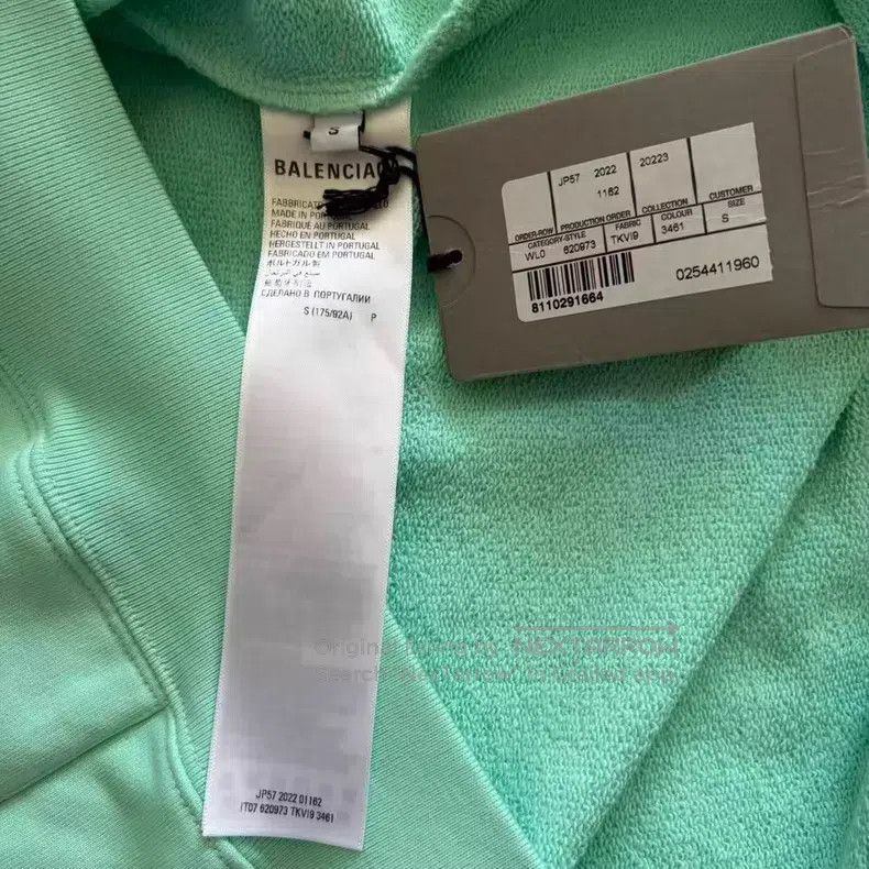 Balenciaga Balenciaga Mint Green Cola Logo Hooded Sweatshirt Size US S / EU 44-46 / 1 - 4 Thumbnail