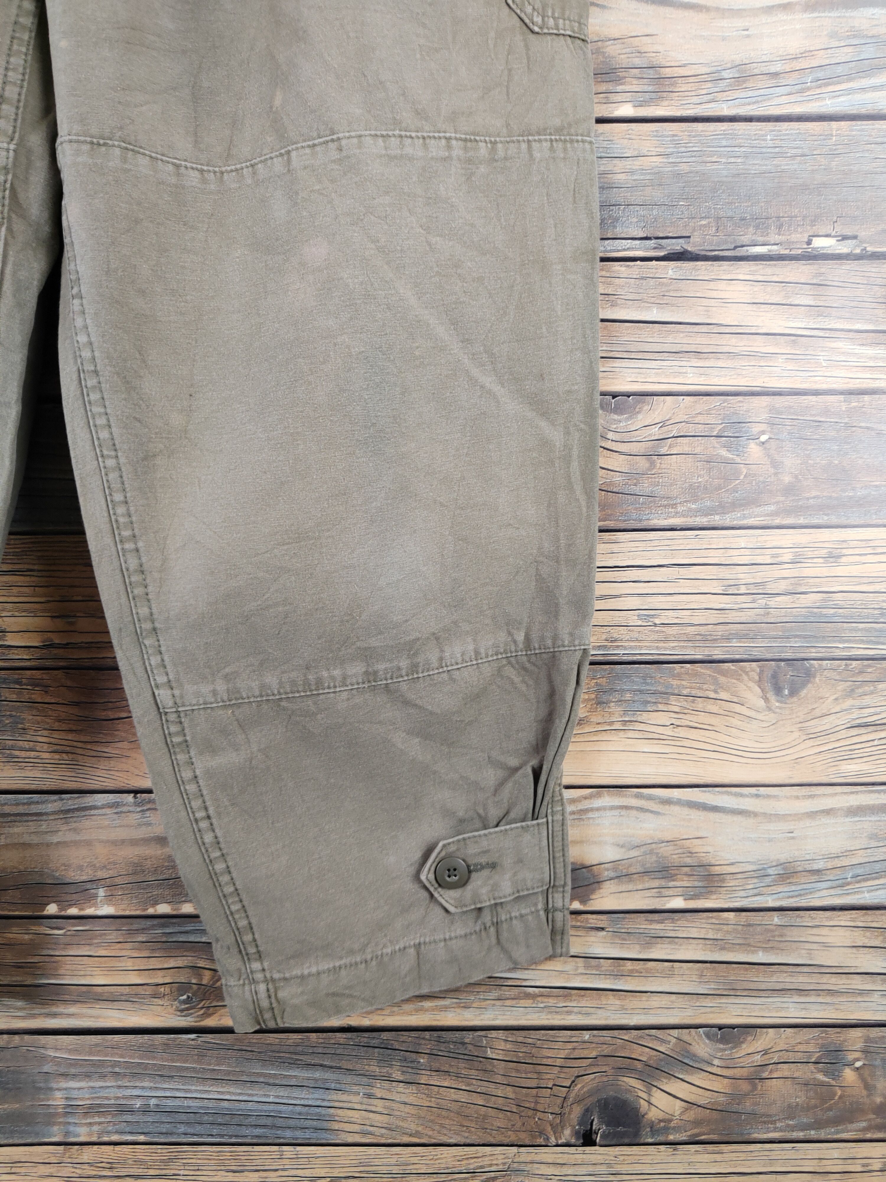 Japanese Brand Ungrid Green Faded Multipocket Tactical Cargo Pants #W2208 Size US 26 / EU 42 - 6 Thumbnail