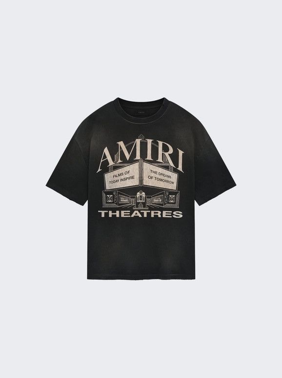 Amiri o1orln1125 Theatres Oversized T-Shirt in Black Size US L / EU 52-54 / 3 - 1 Thumbnail