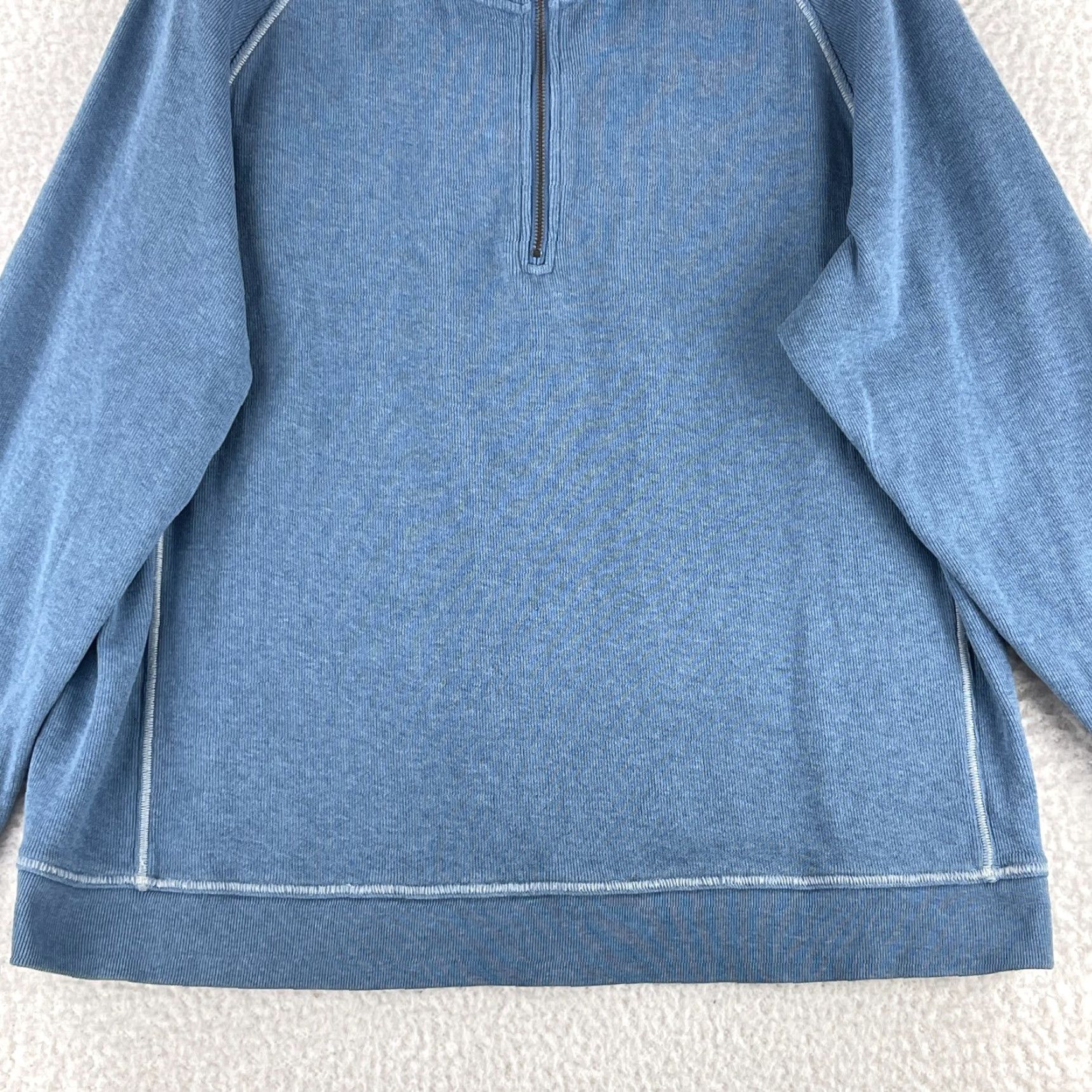 Vintage L.L. Bean Blue Traditional Fit 1/4 Zip Sweater Mens XL Long Sleeve Cotton Size US XL / EU 56 / 4 - 6 Thumbnail