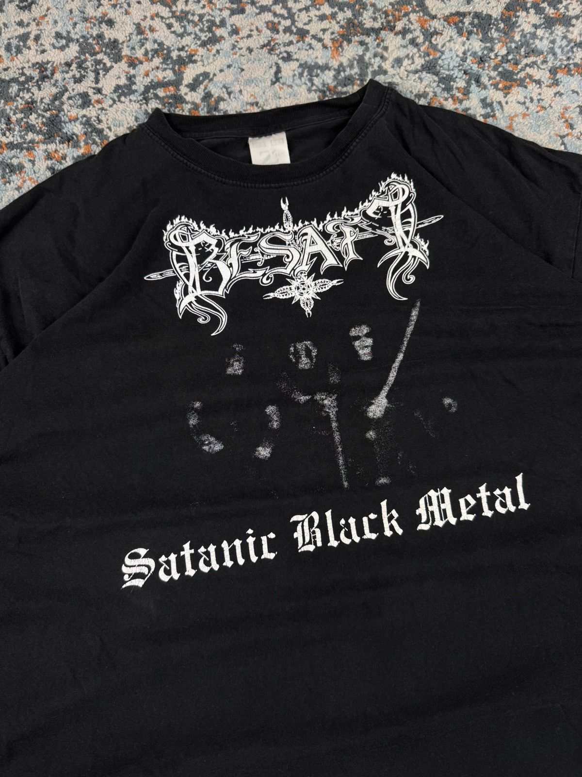Band Tees Ultra Rare Vintage 90s Besatt satanic black metal band tee Size US XL / EU 56 / 4 - 5 Thumbnail