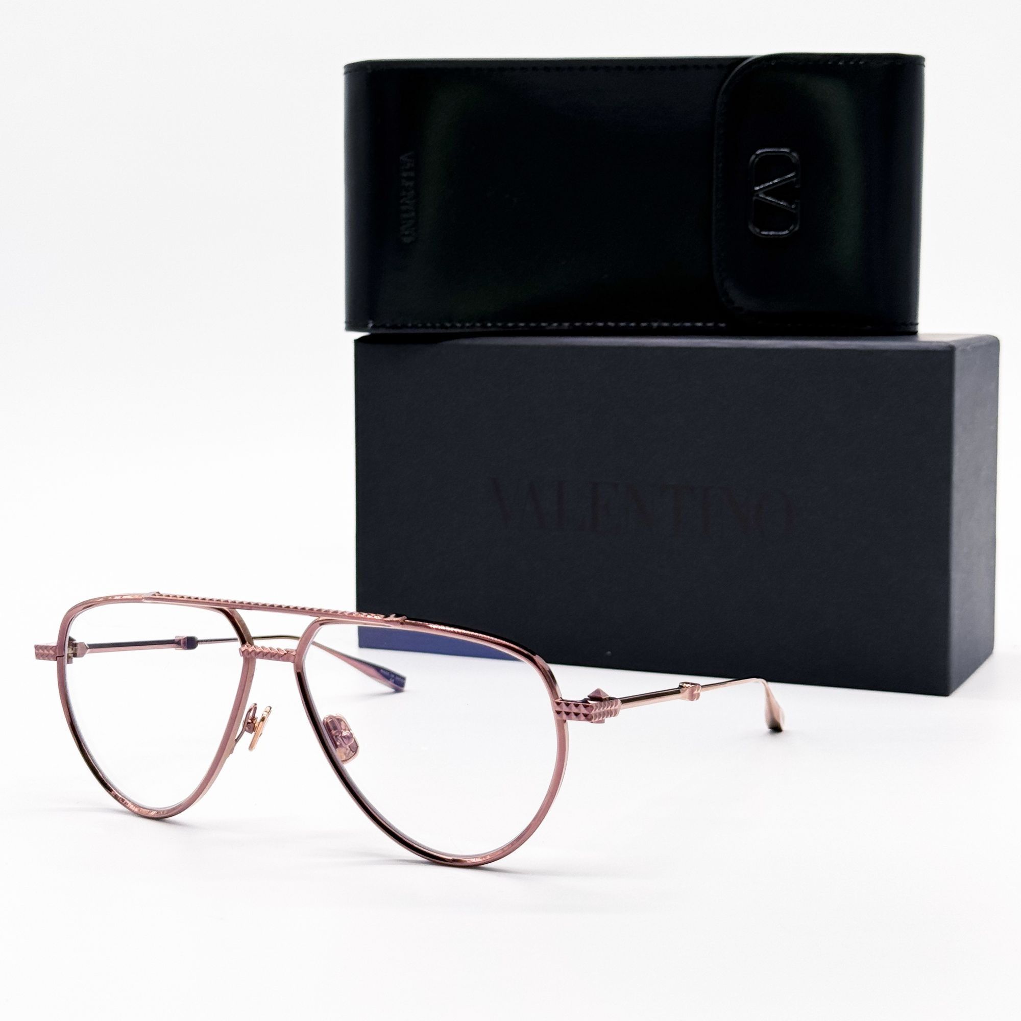 Valentino NEW VALENTINO V-STUD-II VLX-133C EYEGLASSES AVIATOR UNISEX G Size ONE SIZE - 2 Thumbnail