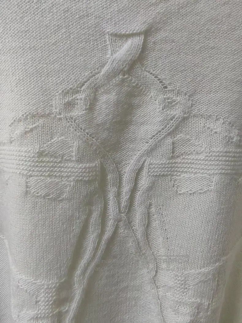 Hermes Hermes White Cashmere and Wool Round Neck Long-Sleeve Cash Size XS / US 0-2 / IT 36-38 - 3 Thumbnail