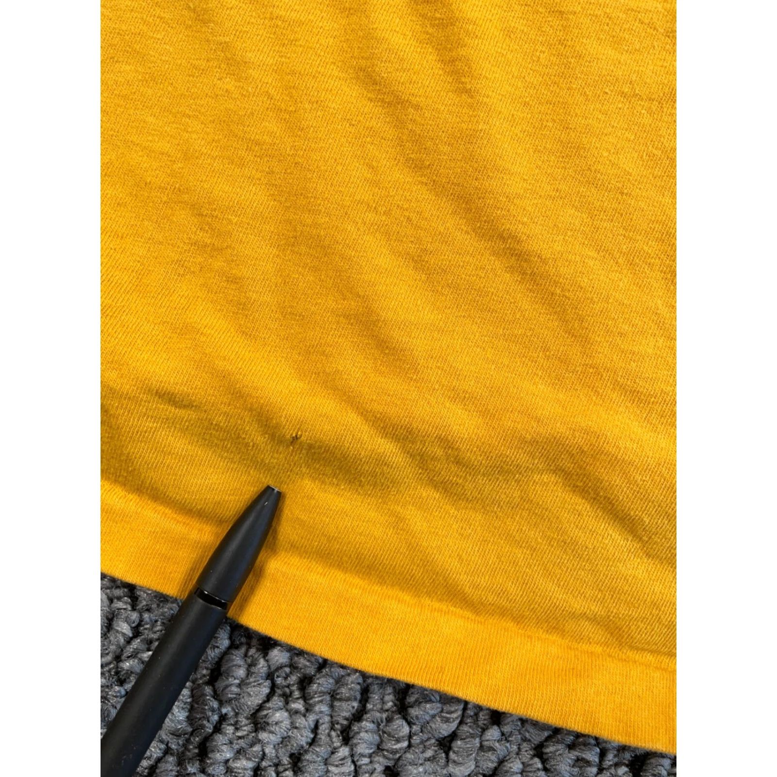 Vintage VINTAGE Distressed 90s V-Neck T-Shirt Adult 2XLT Dark Yellow Single Stitch Cotton Mens Size US XXL / EU 58 / 5 - 4 Thumbnail
