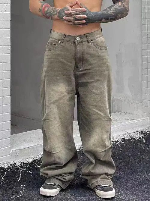 VIBE Faded Wash Wide Leg Baggy Denim Jeans Size US 30 / EU 46 - 3 Thumbnail