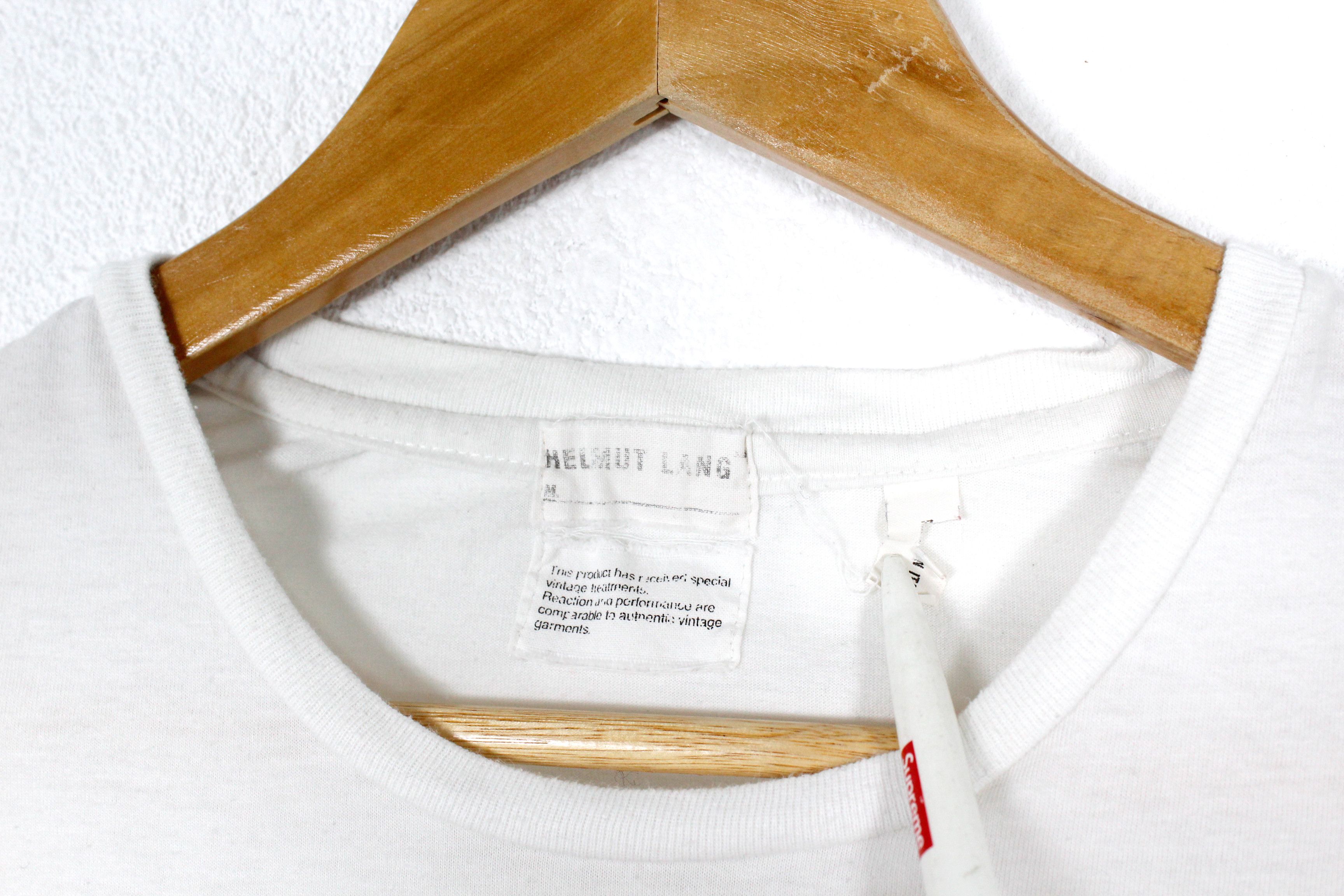 Helmut Lang Archive Helmut Lang HL Logo White Tee T-shirt 90s Size S / US 4 / IT 40 - 3 Thumbnail