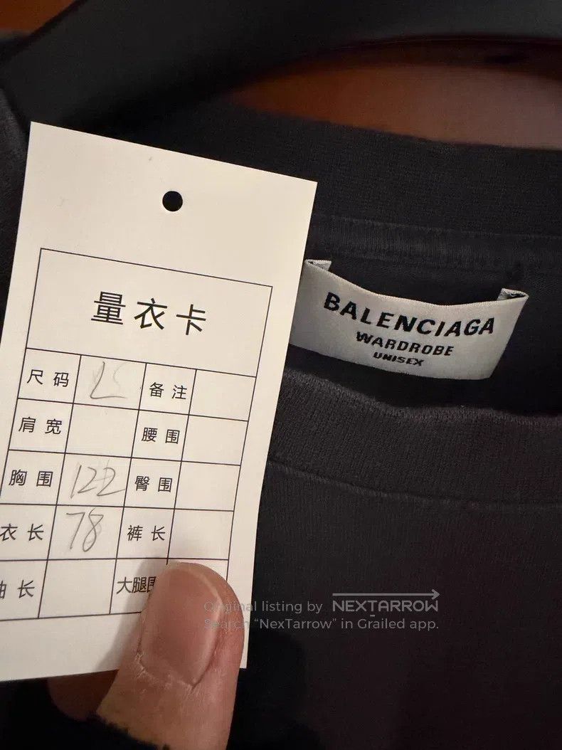 Balenciaga Balenciaga Smoke Gray Coke Embroidered Short Sleeve T-Shir Size US L / EU 52-54 / 3 - 3 Thumbnail