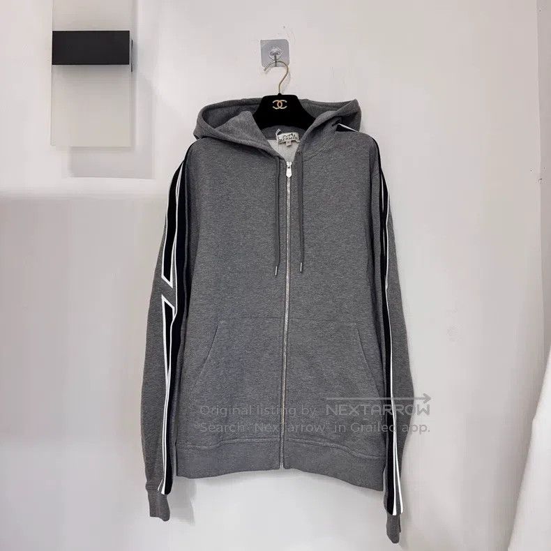Hermes Hermes Striped printed zip-up loose sweatshirt Size US M / EU 48-50 / 2 - 1 Thumbnail