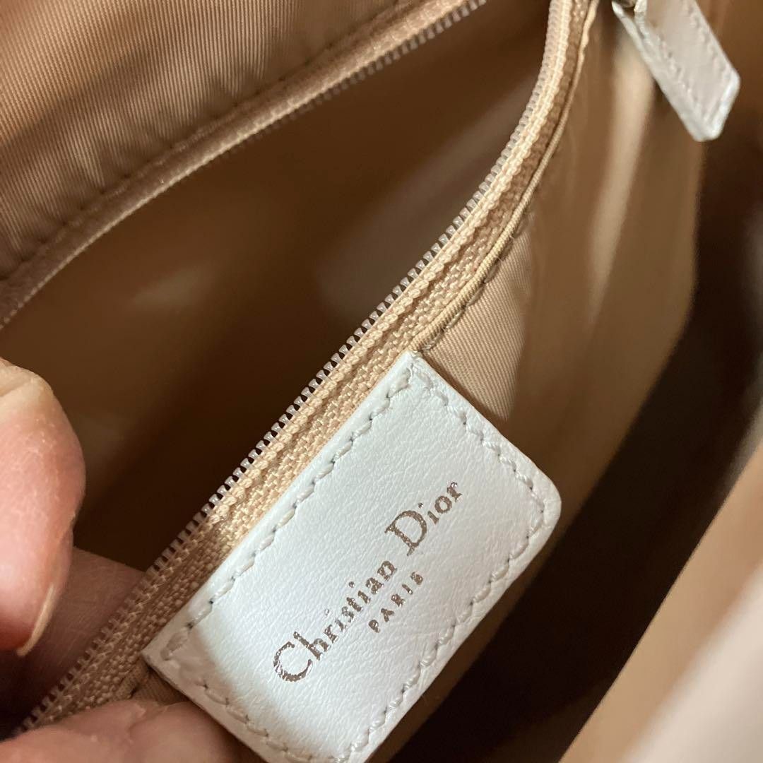 Dior Dior - White Leather Handbag Shoulder Bag Monogram Vintage Size ONE SIZE - 6 Thumbnail